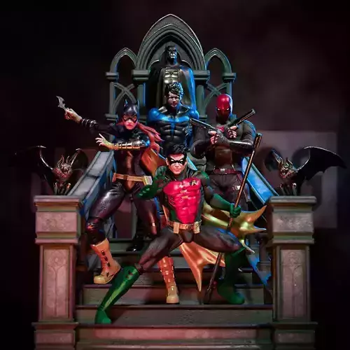 Fan Art - Batman Legacy - Batfamily Diorama 3D print model
