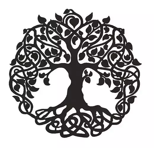 Tree of life geometric art 3D 3D print model