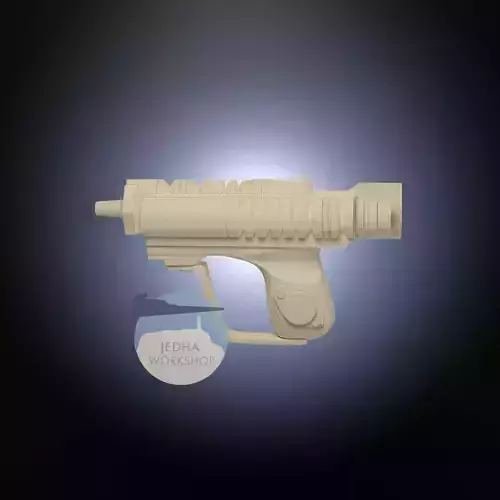 Biker Scout  Blaster Pistol EC 17 3D Print STL Files Star Wars  3D print model