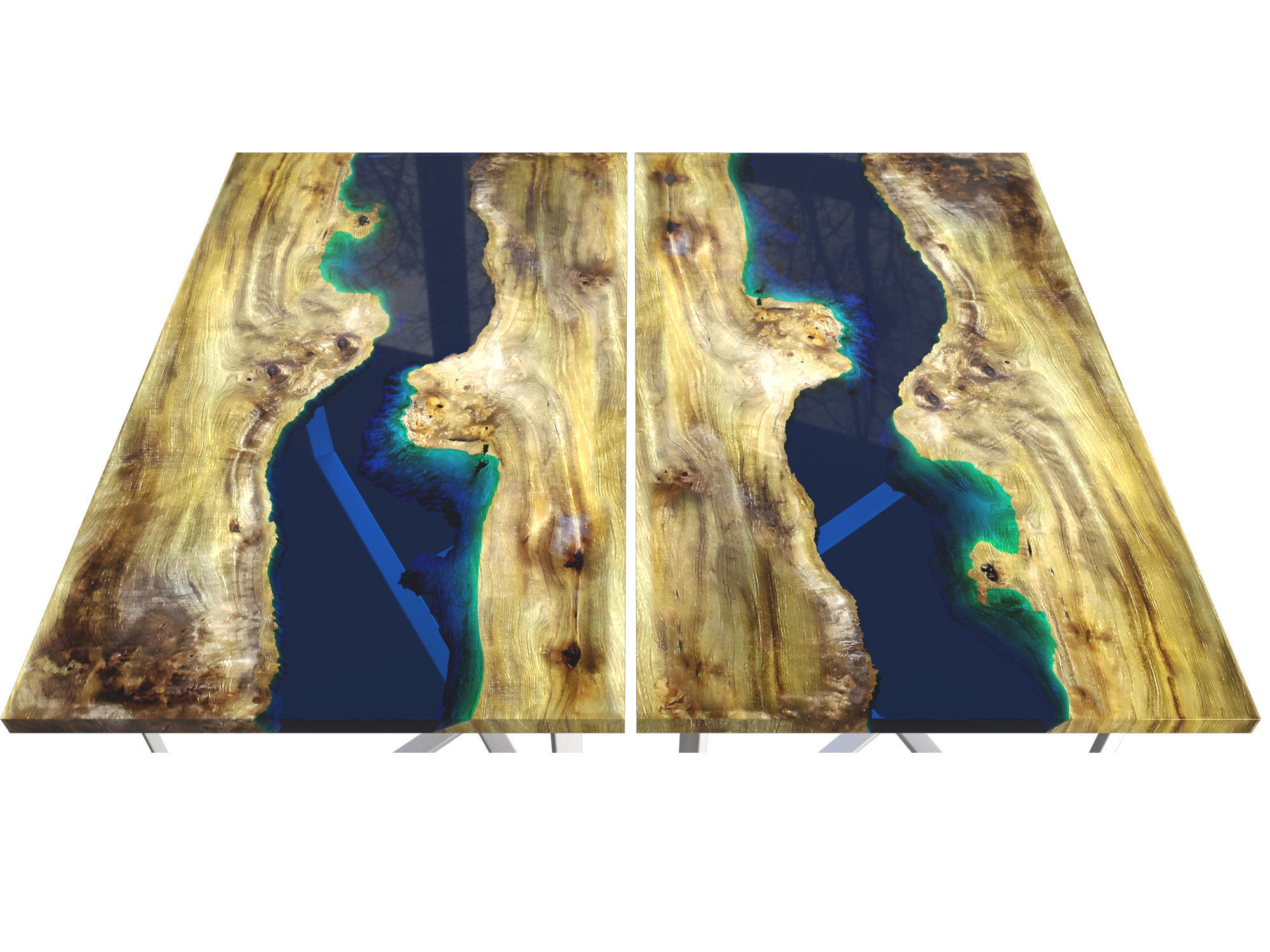 Epoxy resin table 3D model_1