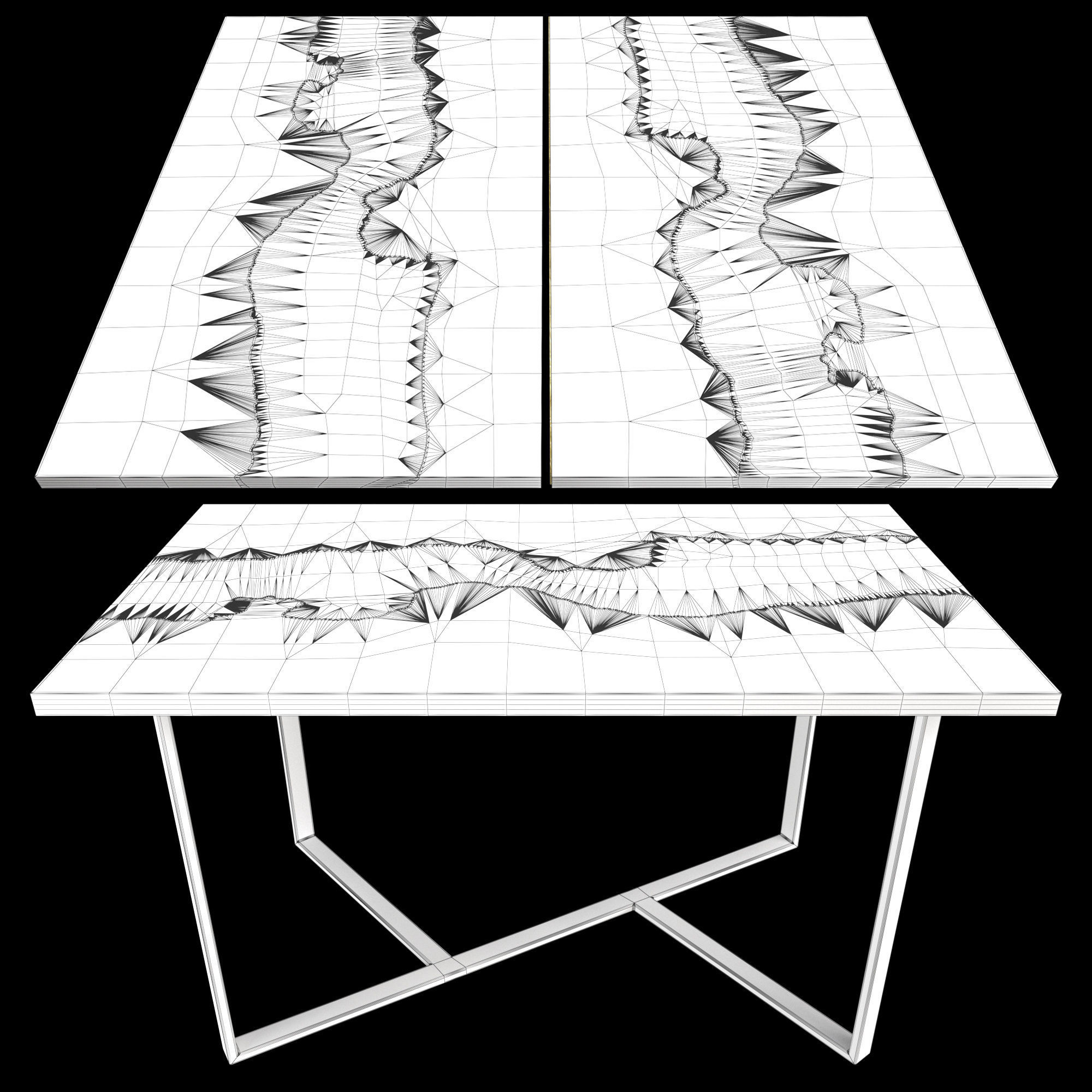Epoxy resin table 3D model_4