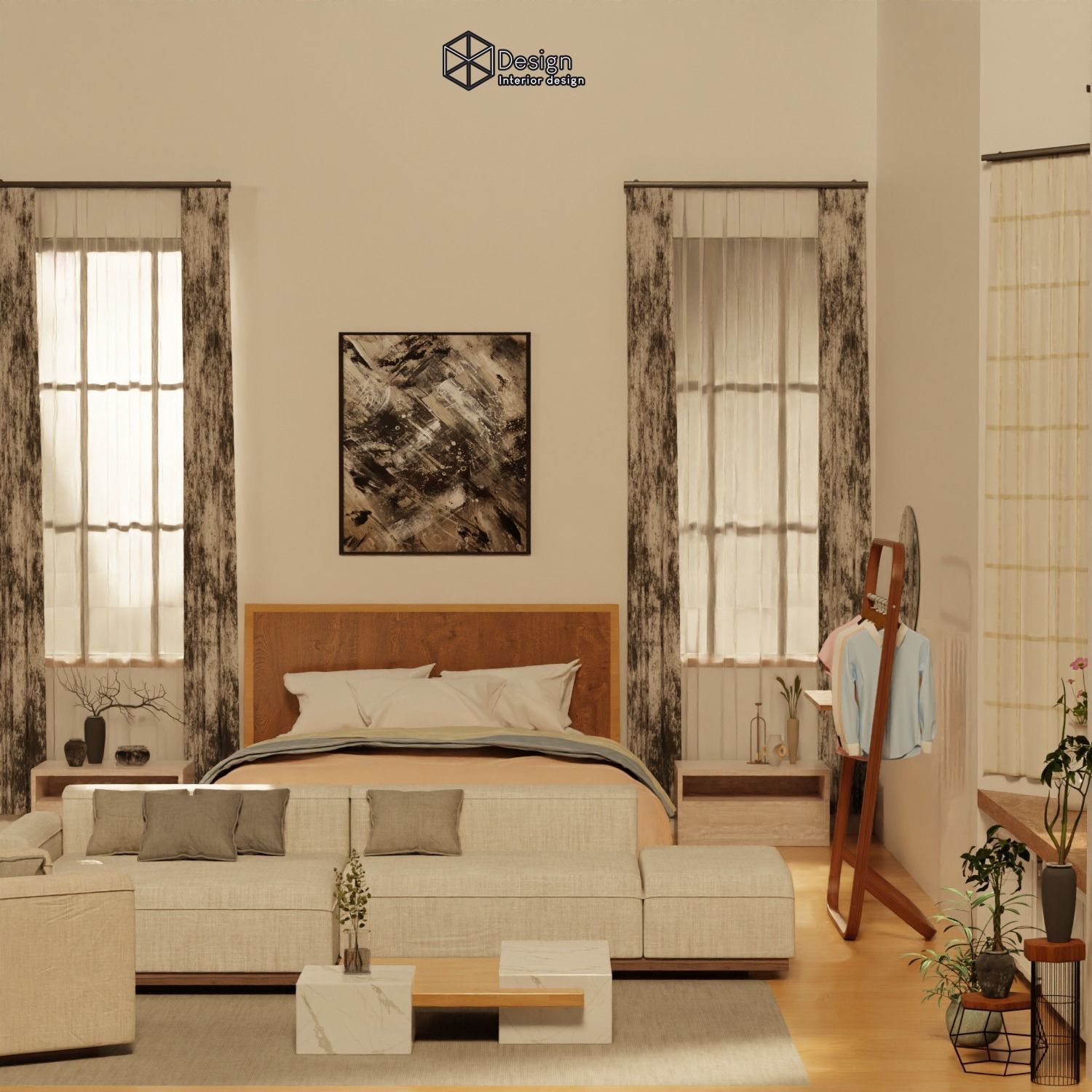 High poly isometric cute Living room 3D model 3D model_5