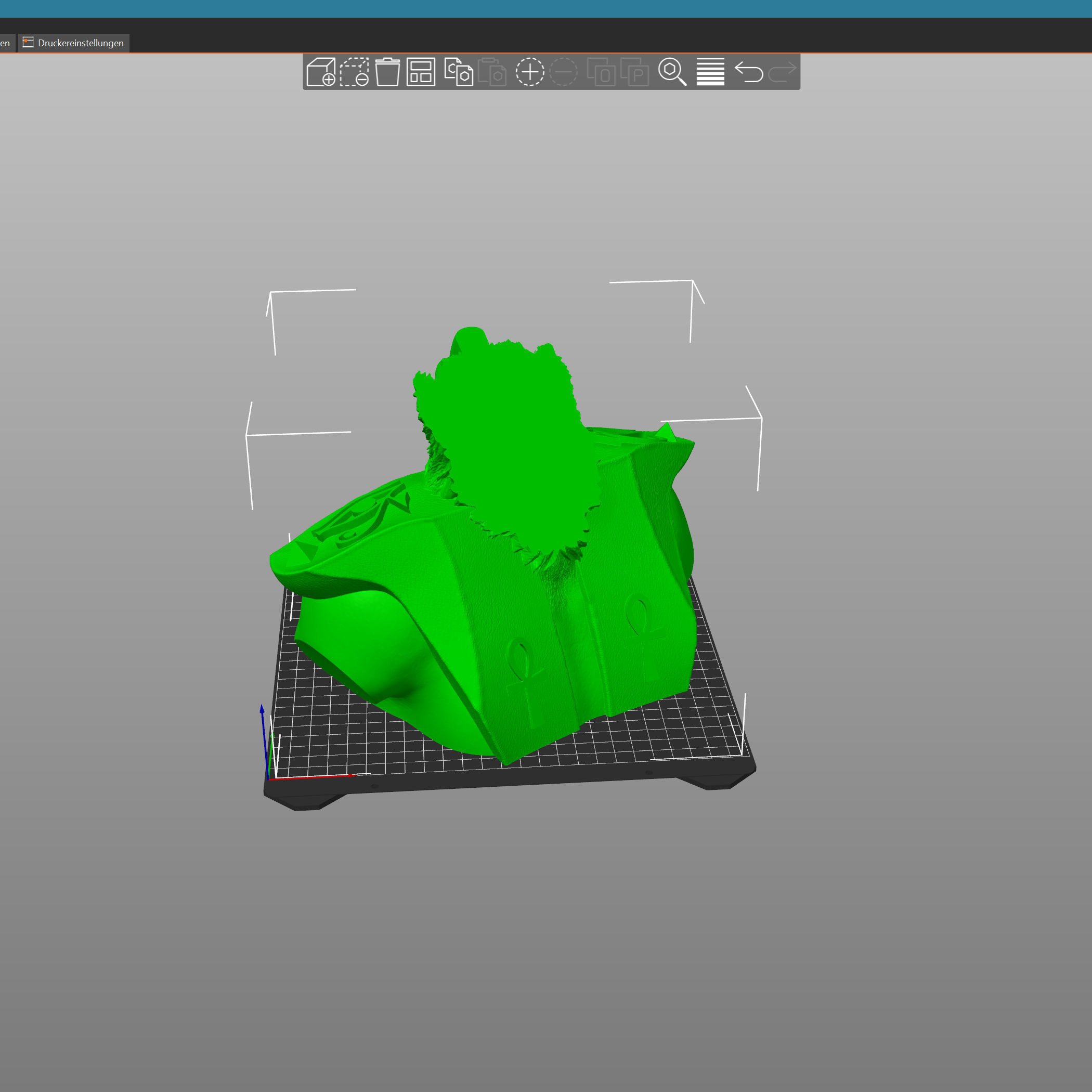 Dog Australien Border Anubis angry 3D print model_3