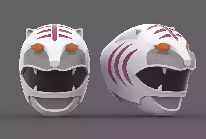 Power Ranger Wild Force-Gao Ranger White Helmet 3D print model