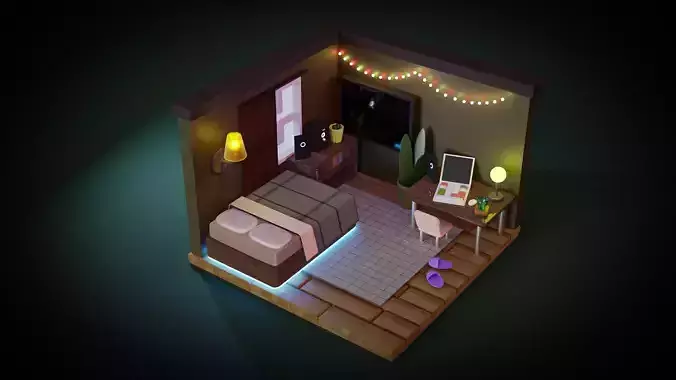 Isometric Bedroom