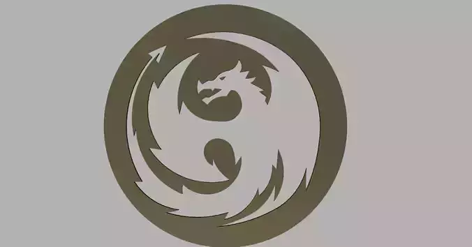 dragon coaster - wall decor - table top