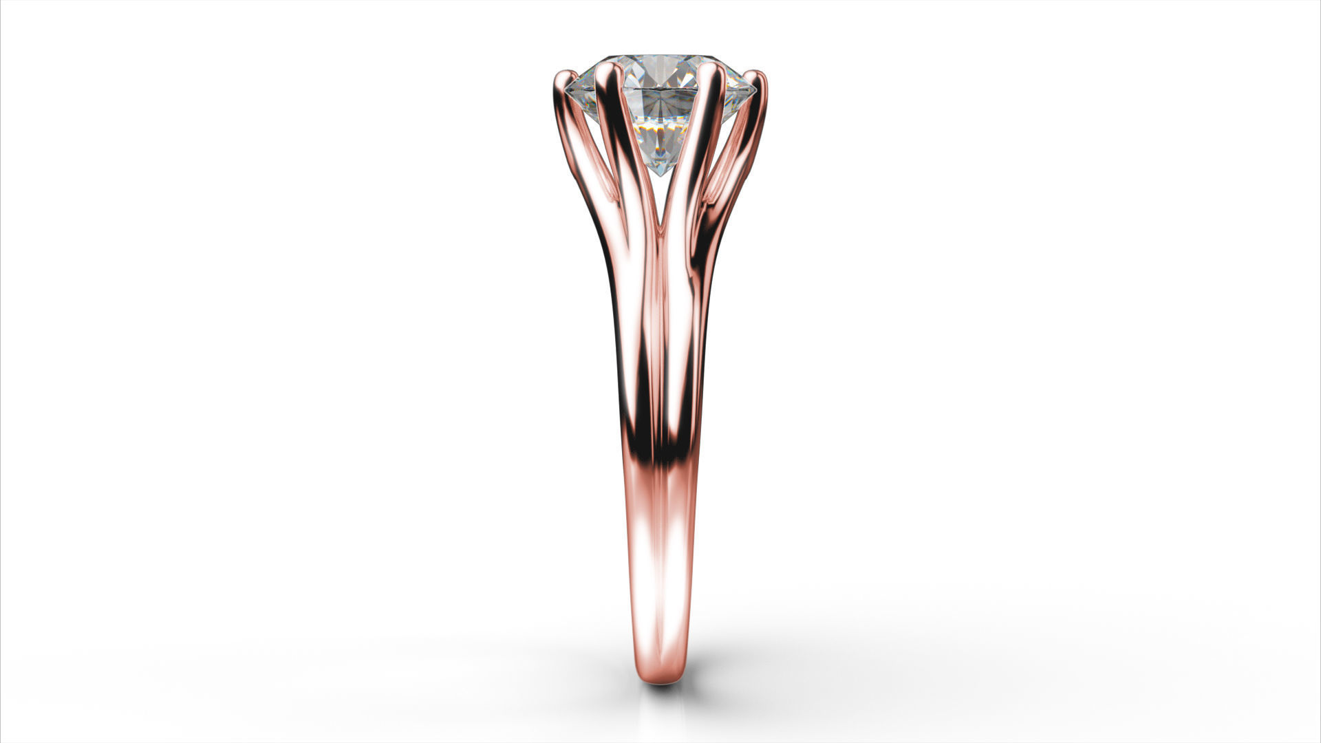 Solitaire diamond ring  STL-3DM-12 renders-on hand render 3D print model_6