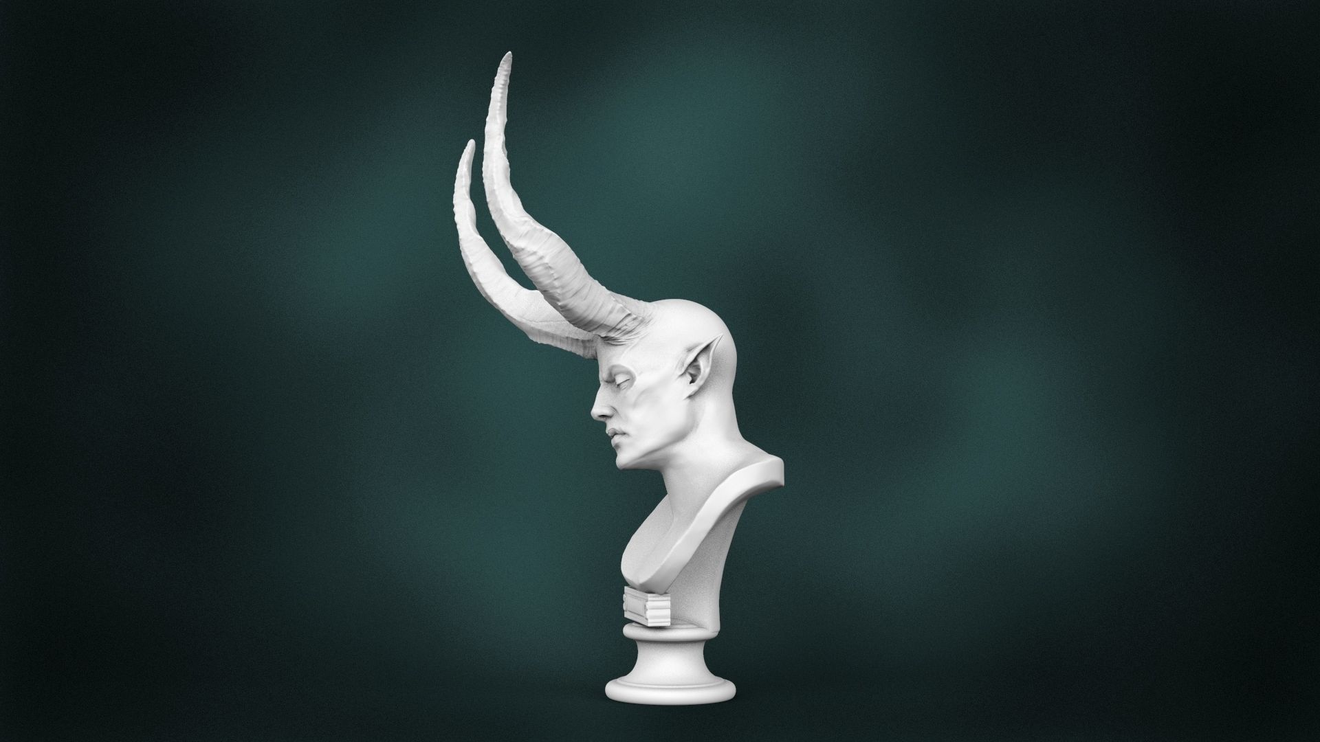 Bust of the Devil 3D print model_3