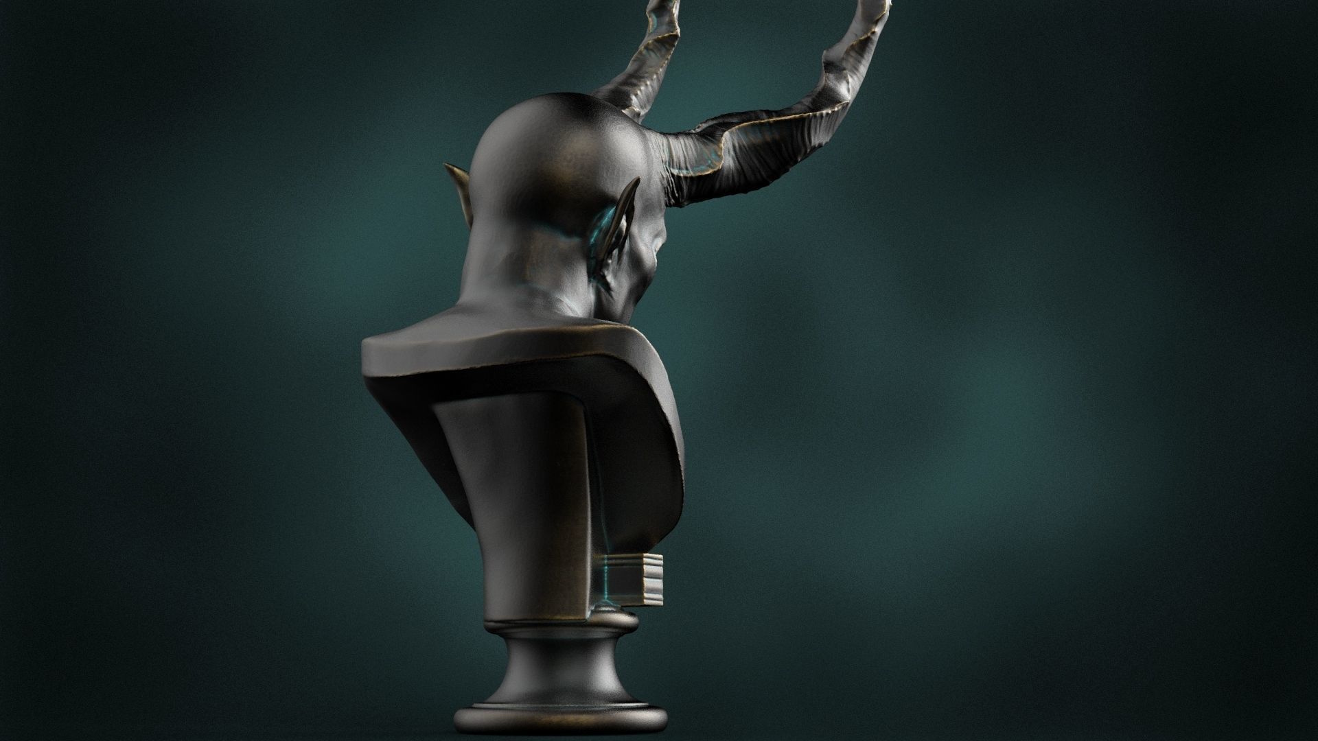 Bust of the Devil 3D print model_13