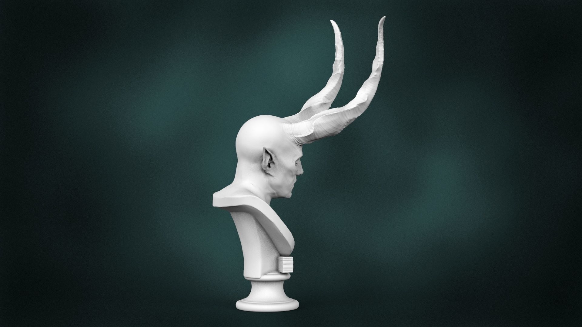Bust of the Devil 3D print model_7