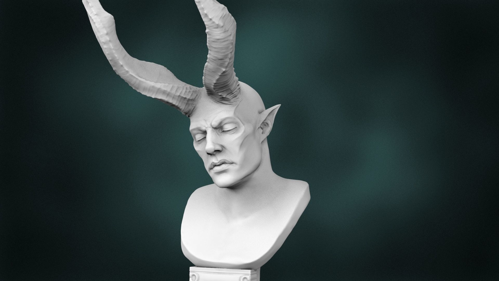 Bust of the Devil 3D print model_15