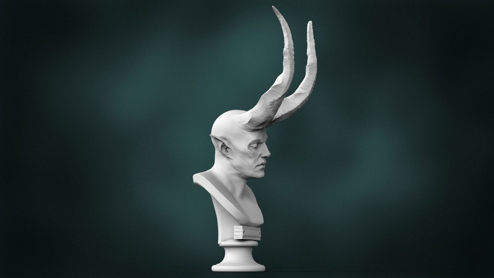 Bust of the Devil 3D print model_8