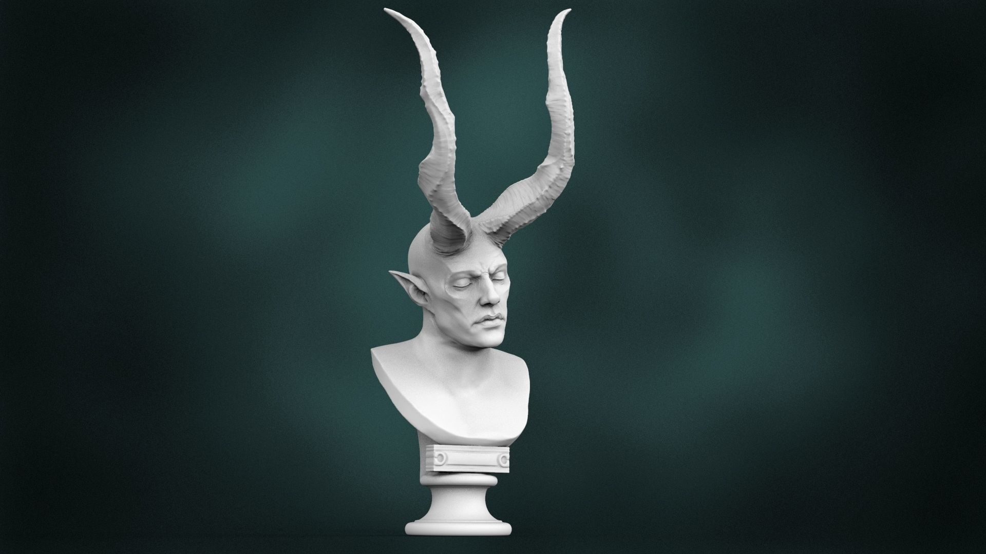 Bust of the Devil 3D print model_16