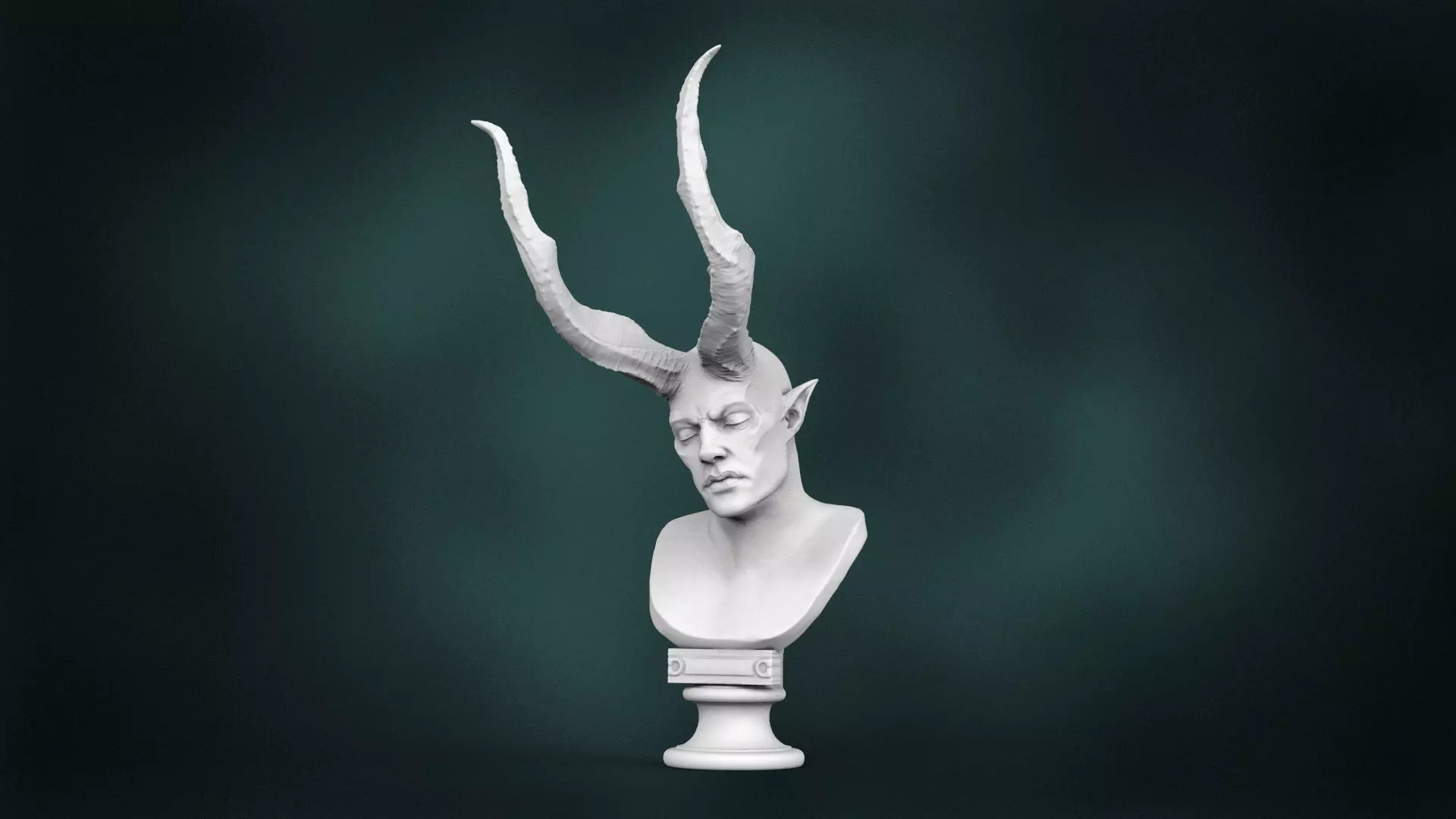 Bust of the Devil 3D print model_0