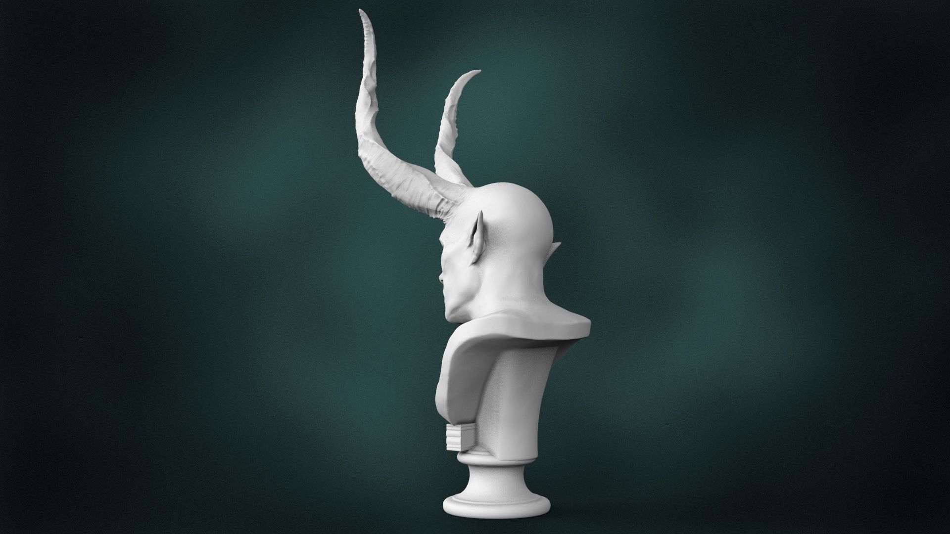 Bust of the Devil 3D print model_4