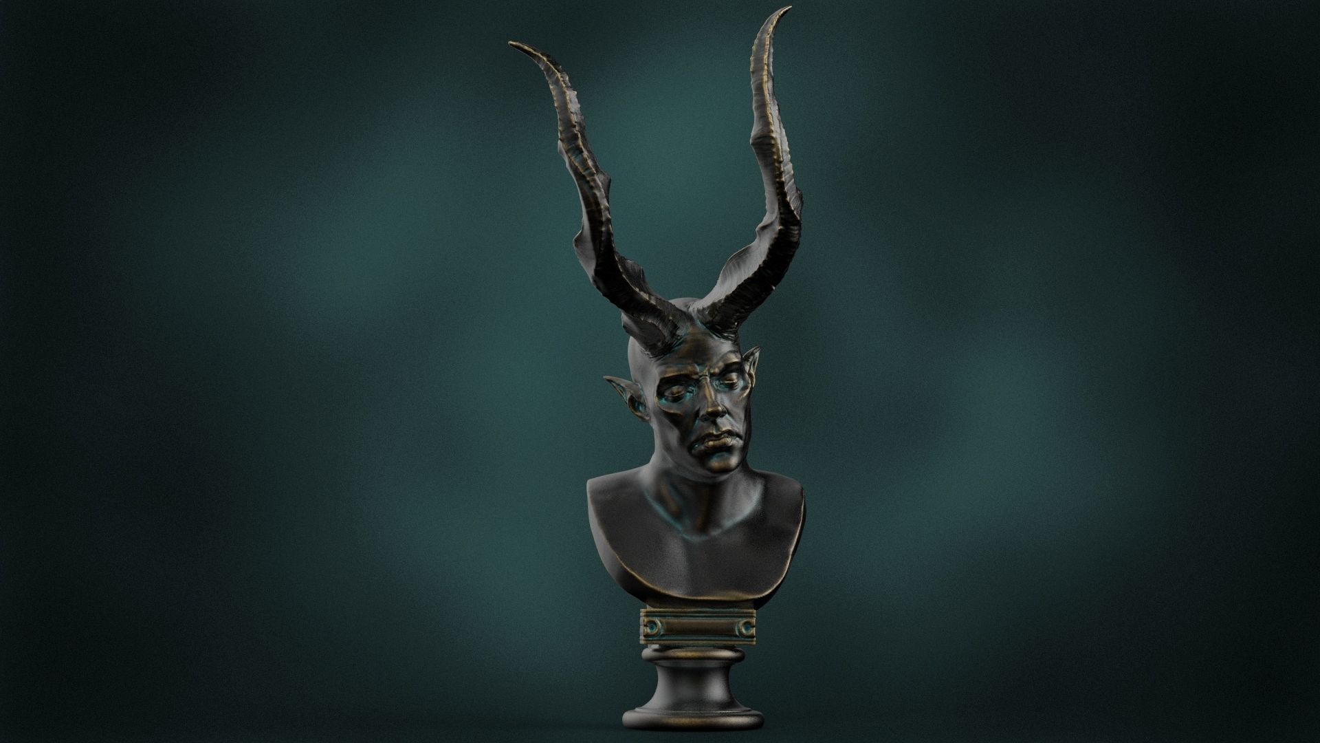 Bust of the Devil 3D print model_9