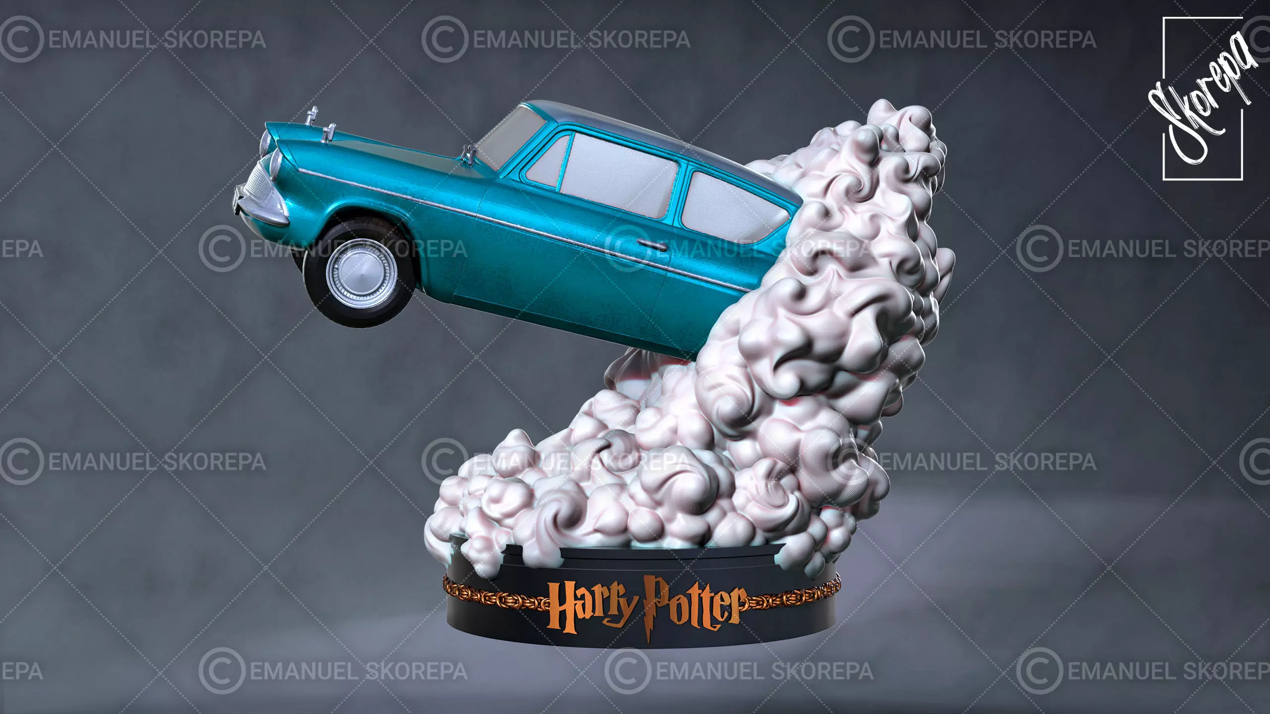 HARRY POTTER WEASLEY CAR 3D print model_0