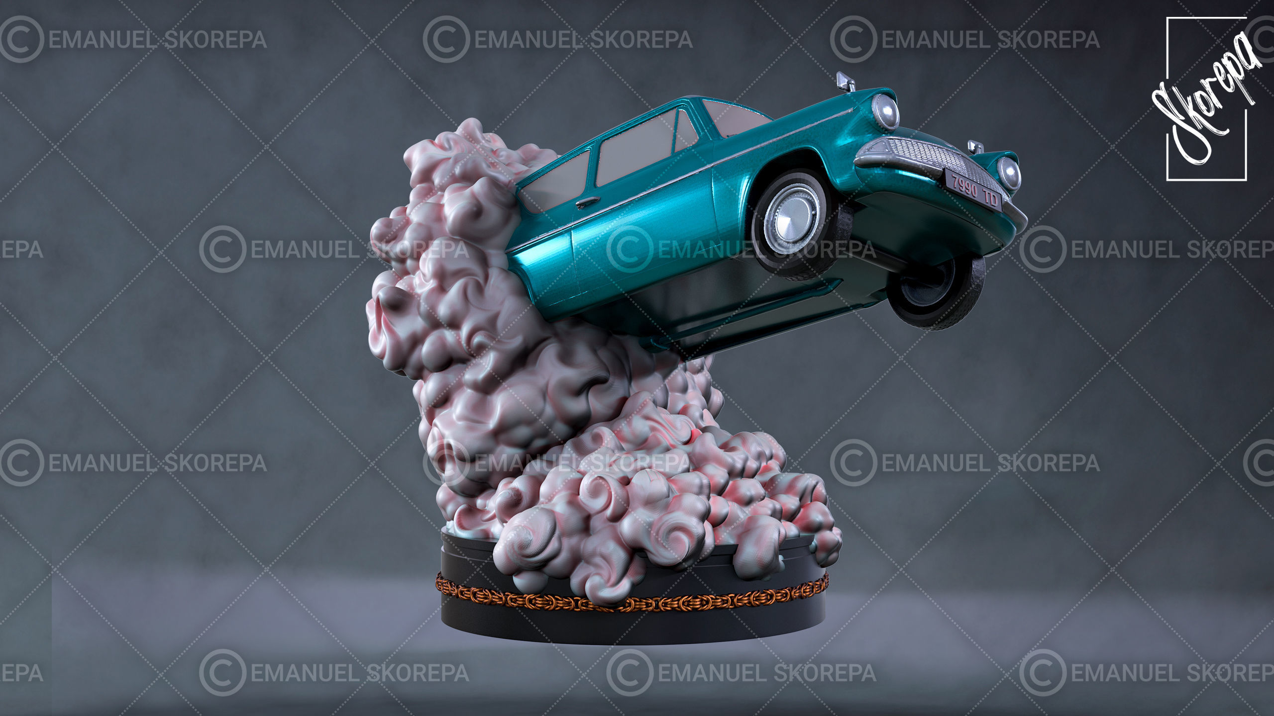 HARRY POTTER WEASLEY CAR 3D print model_1
