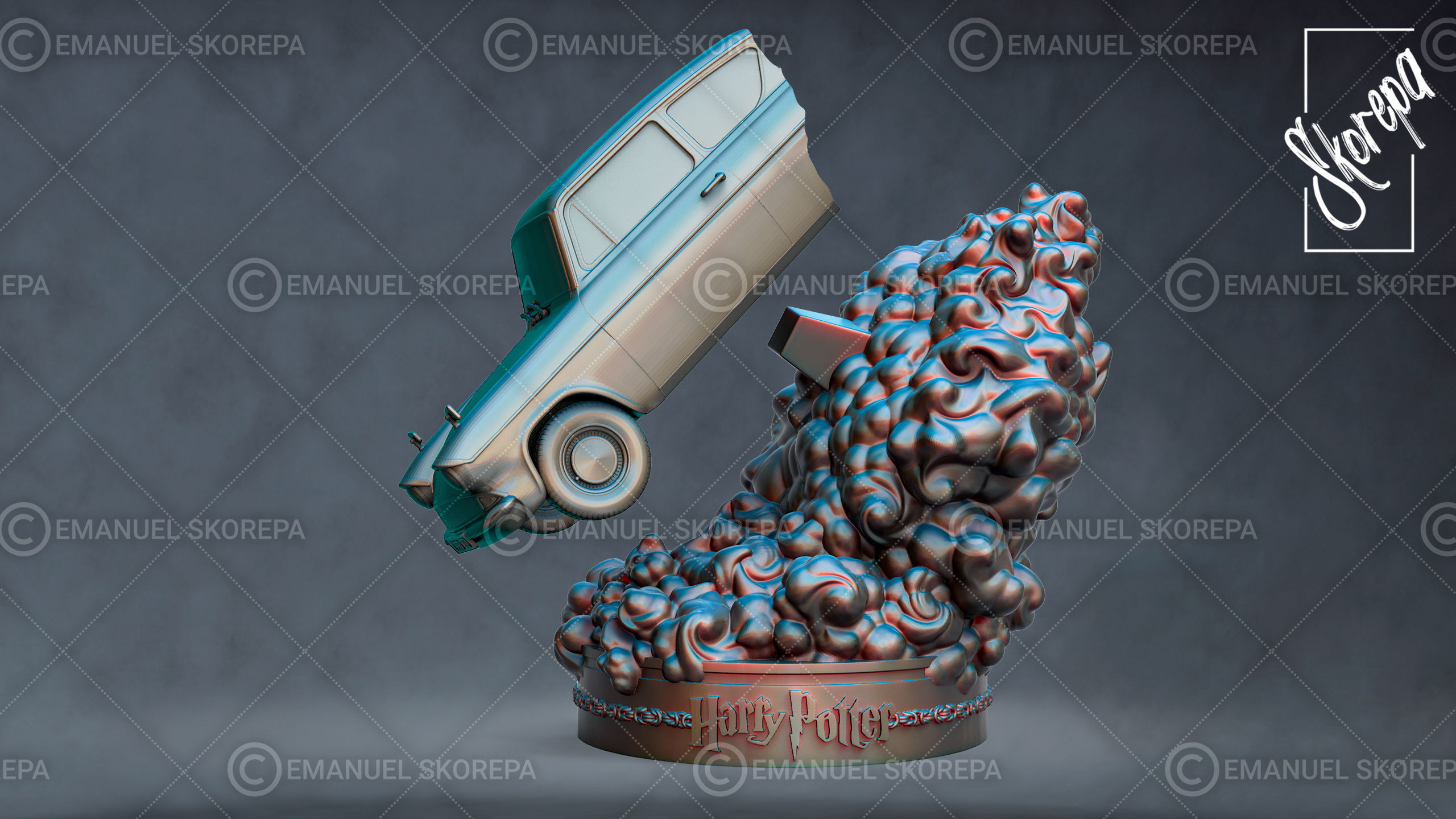 HARRY POTTER WEASLEY CAR 3D print model_4