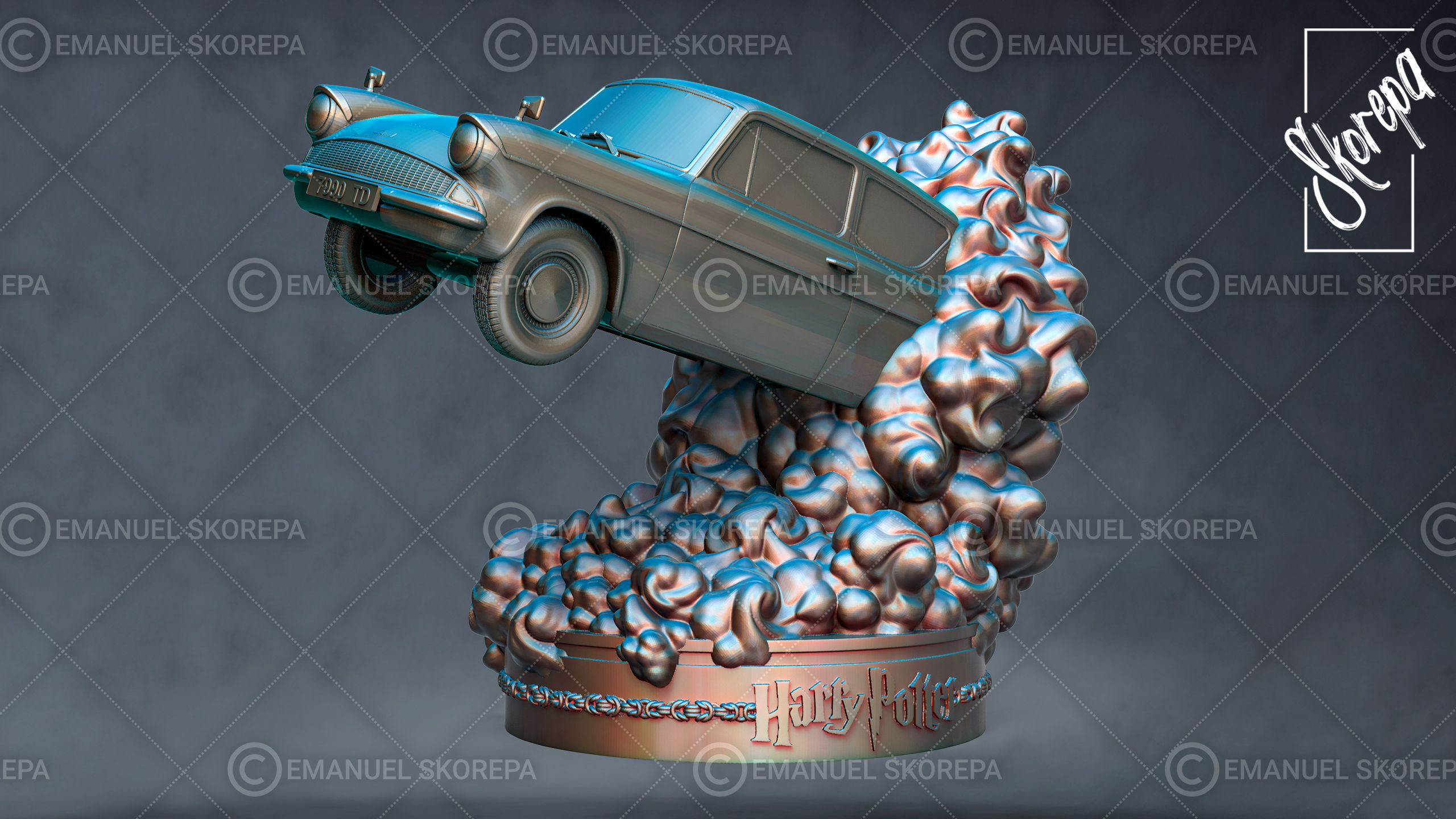 HARRY POTTER WEASLEY CAR 3D print model_2
