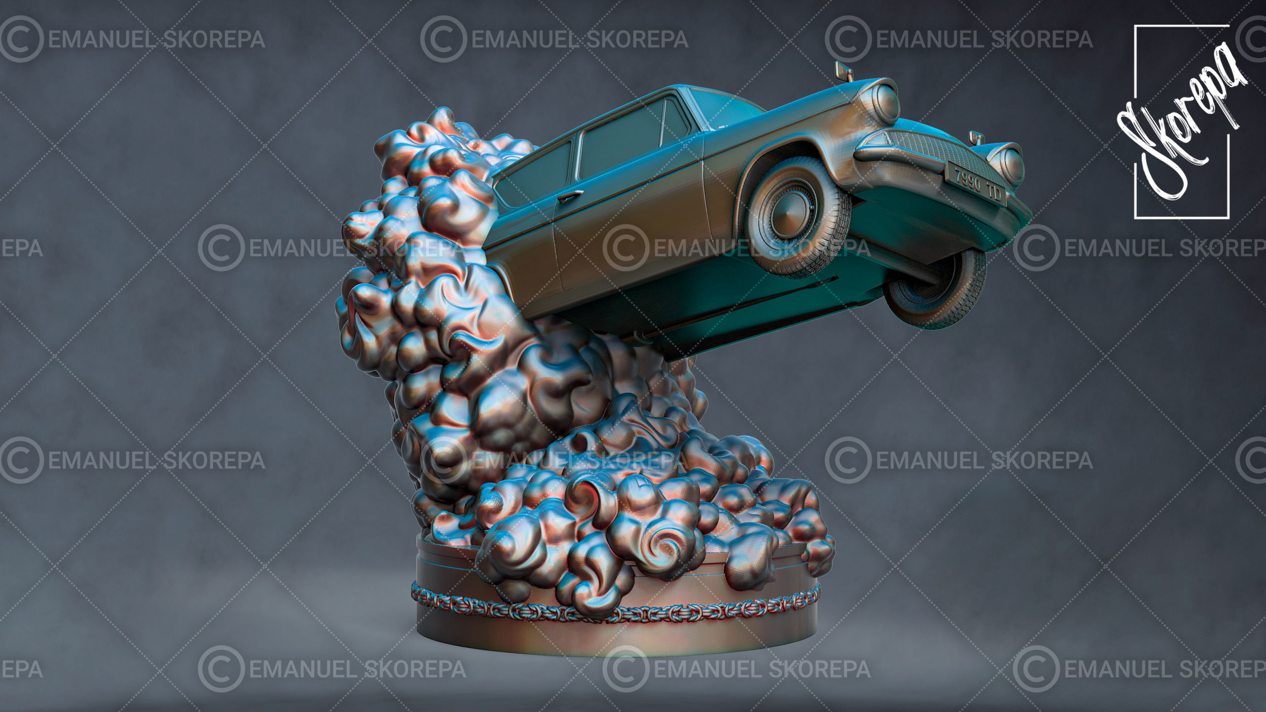 HARRY POTTER WEASLEY CAR 3D print model_3