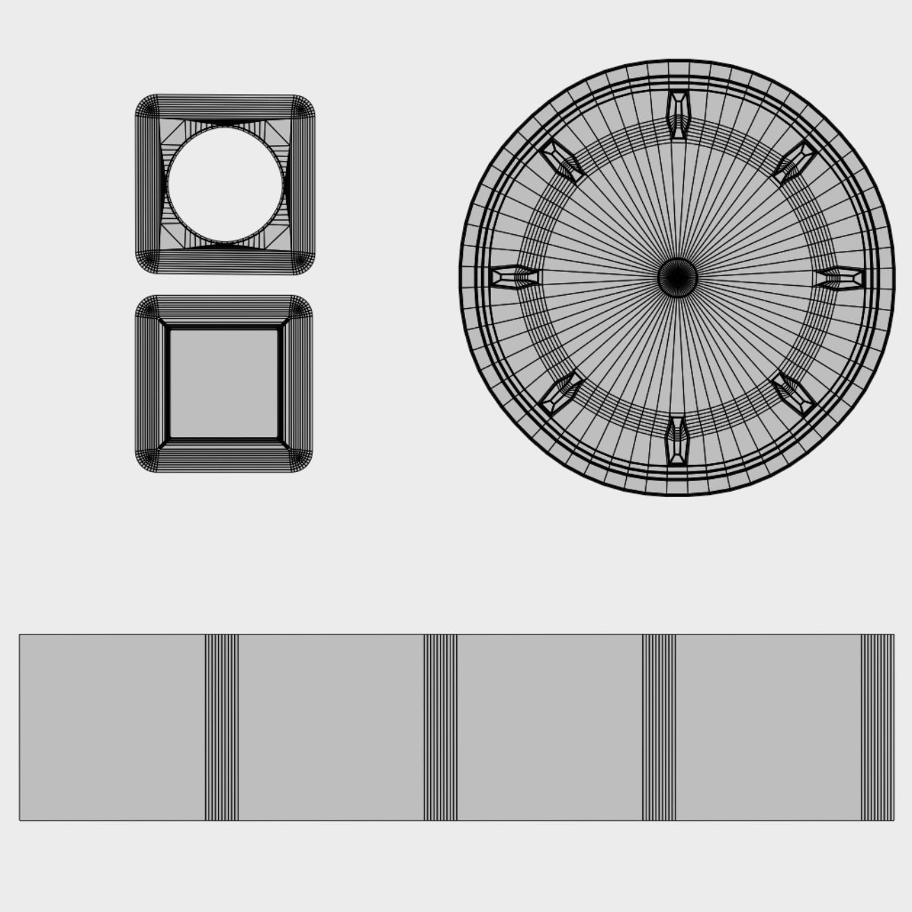 Industrial laboratory chemical containers with blank labels 3D model_13