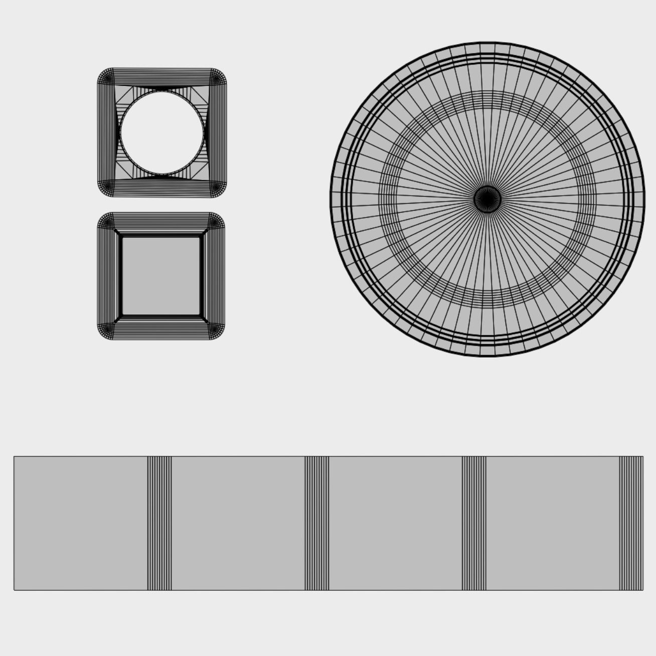 Industrial laboratory chemical containers with blank labels 3D model_11