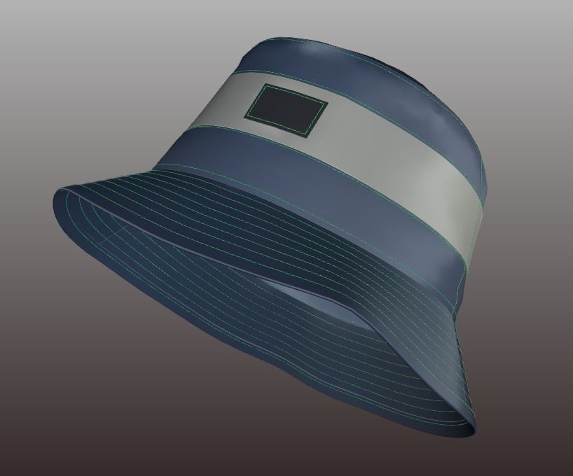 Bucket Hat Clo3D 3D model_4