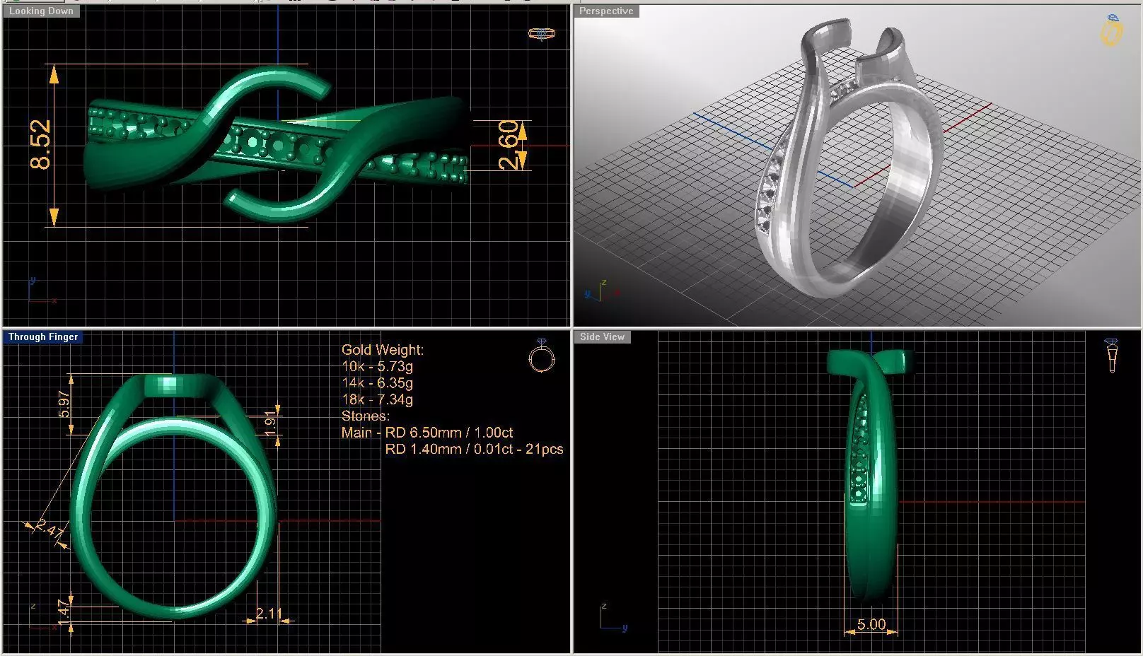 Solitaire diamond ring  STL-3DM-12 renders-on hand-3x360 video 3D print model_0
