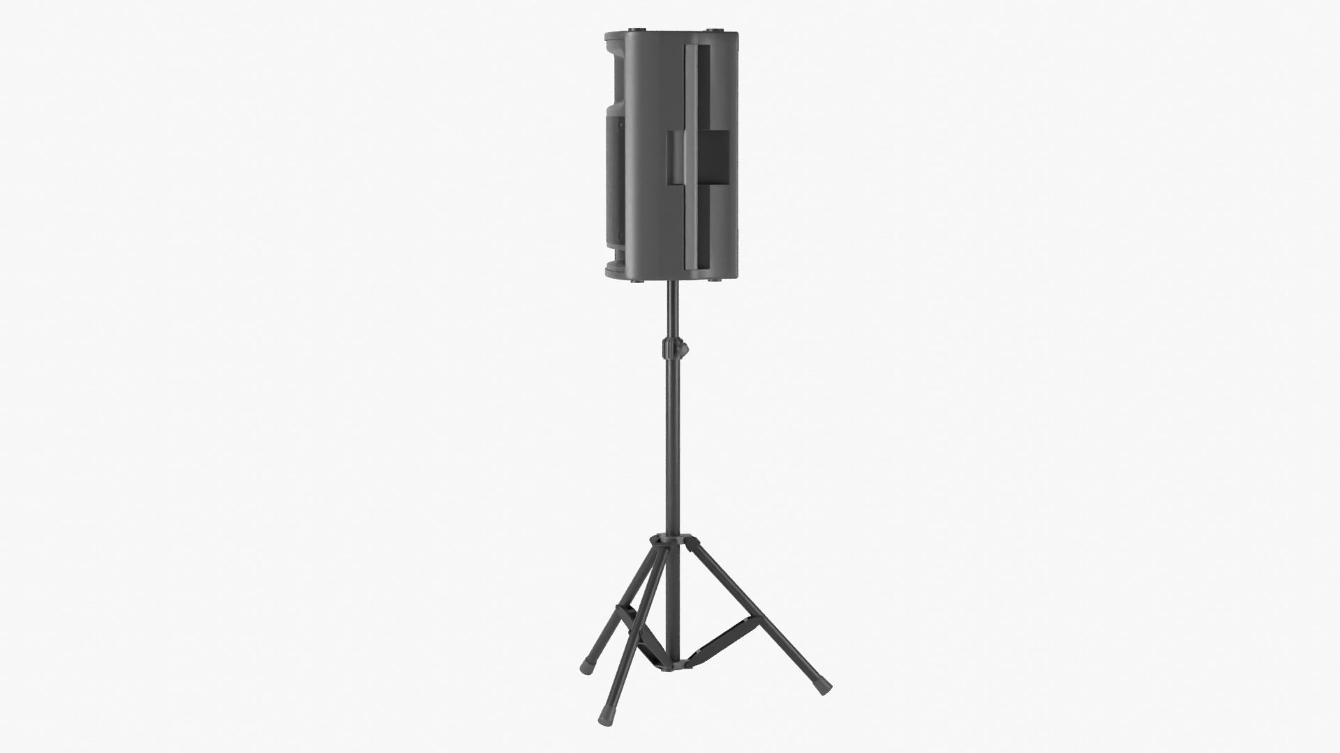 Powered Speaker with Tripod 3D model_3