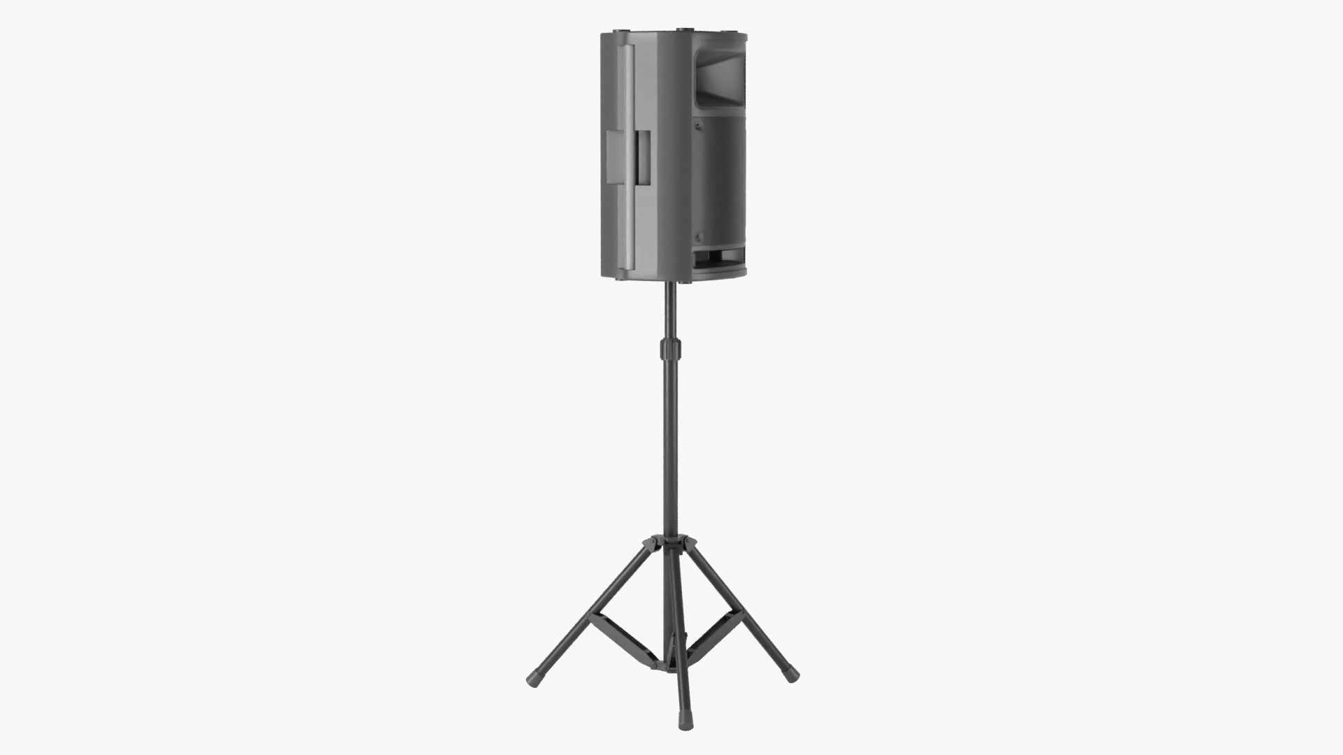 Powered Speaker with Tripod 3D model_10