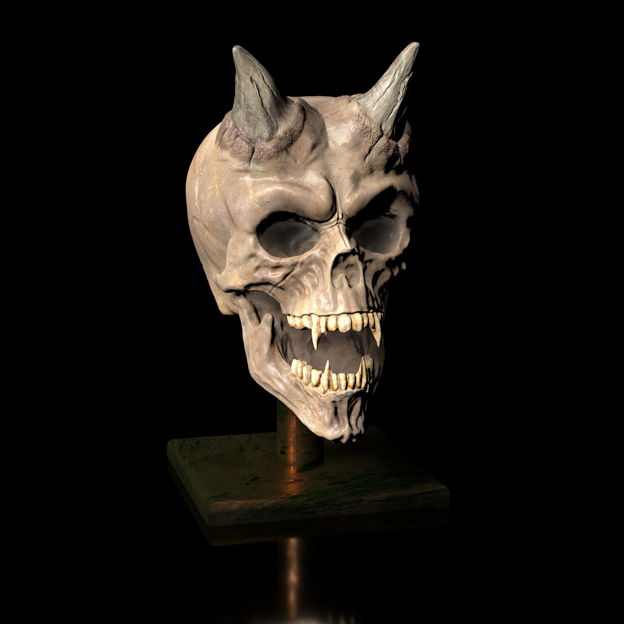Vampire Skull - 3D print-file - High-Polygon 3D print model_6