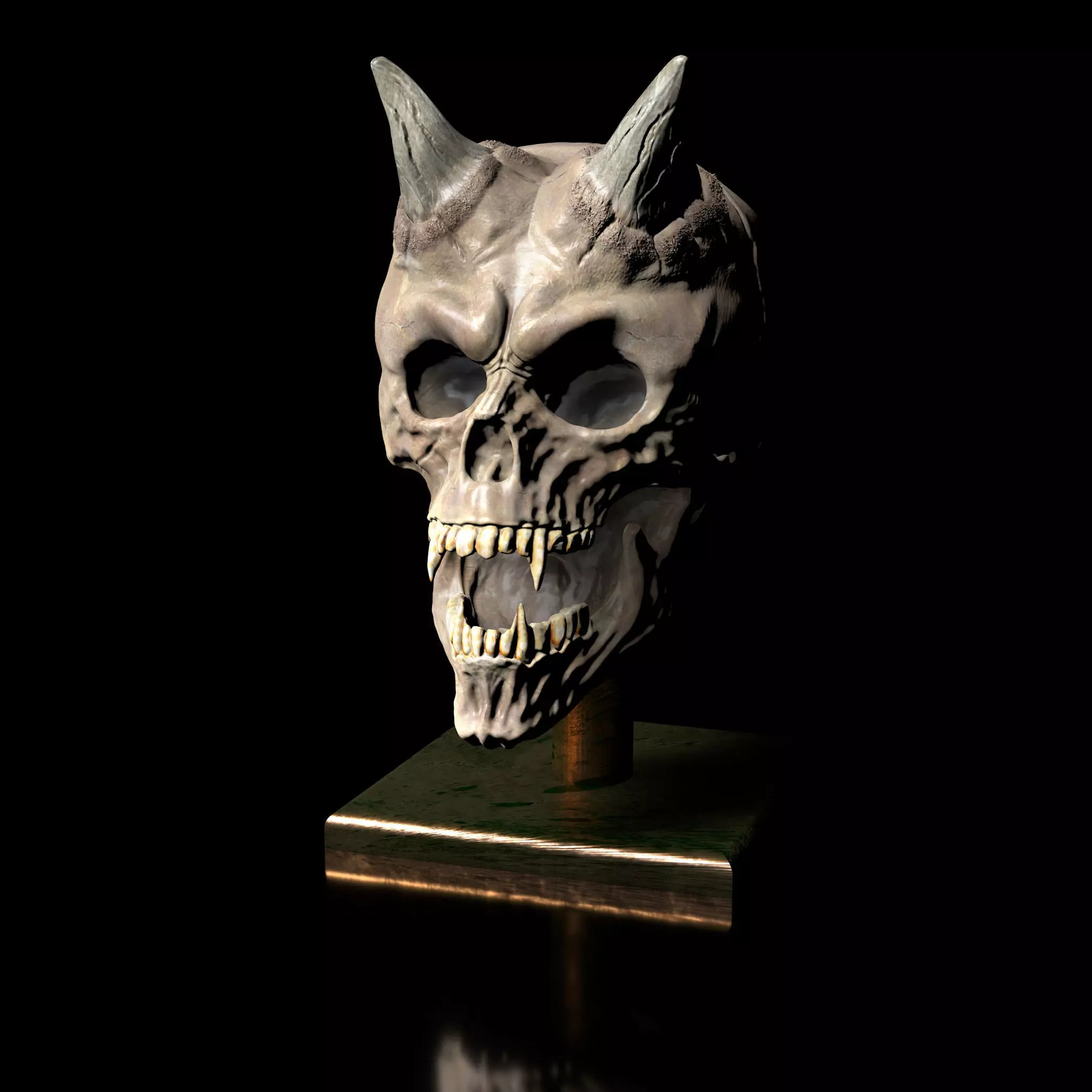 Vampire Skull - 3D print-file - High-Polygon 3D print model_0