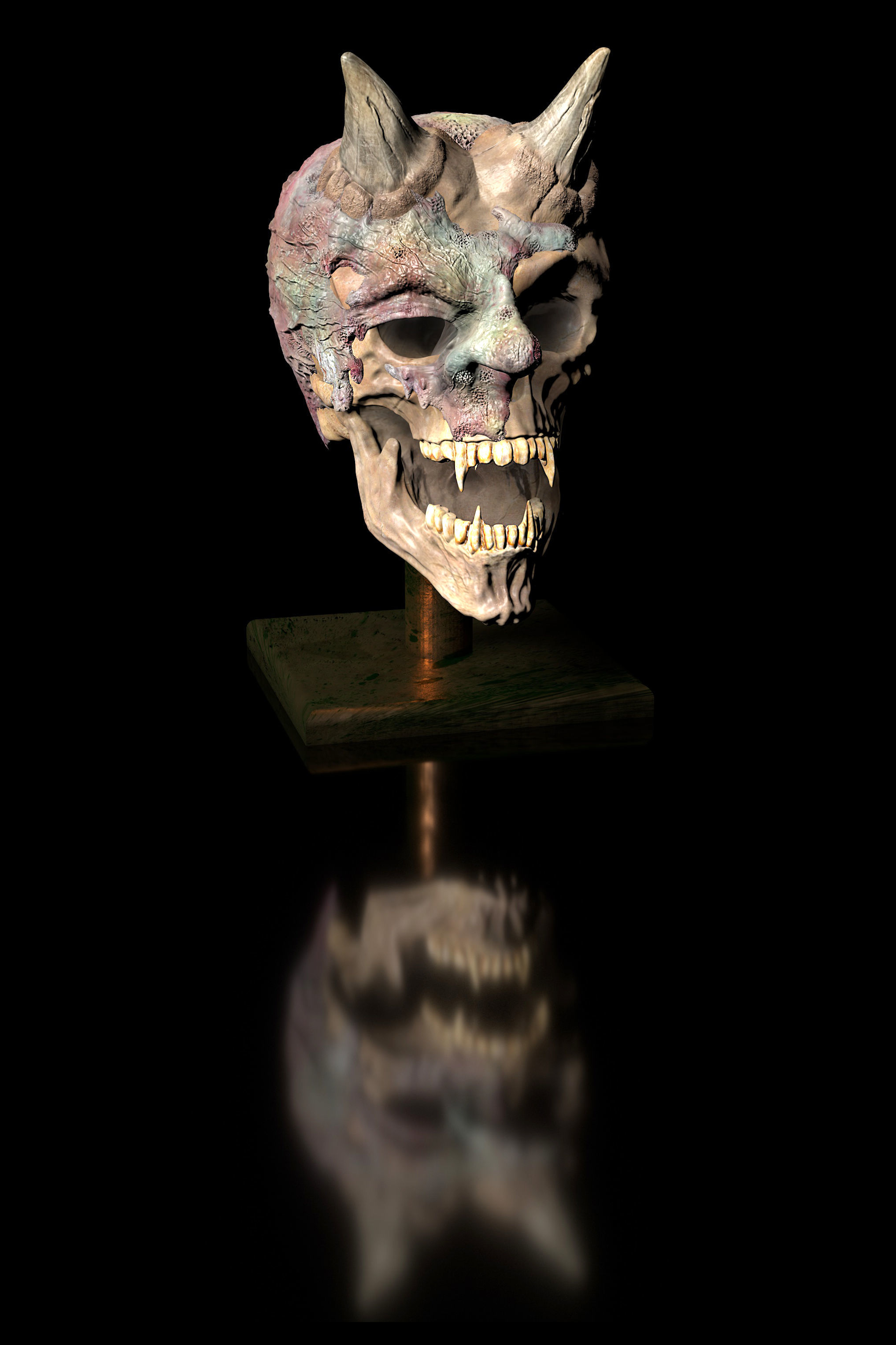 Vampire Skull - 3D print-file - High-Polygon 3D print model_10