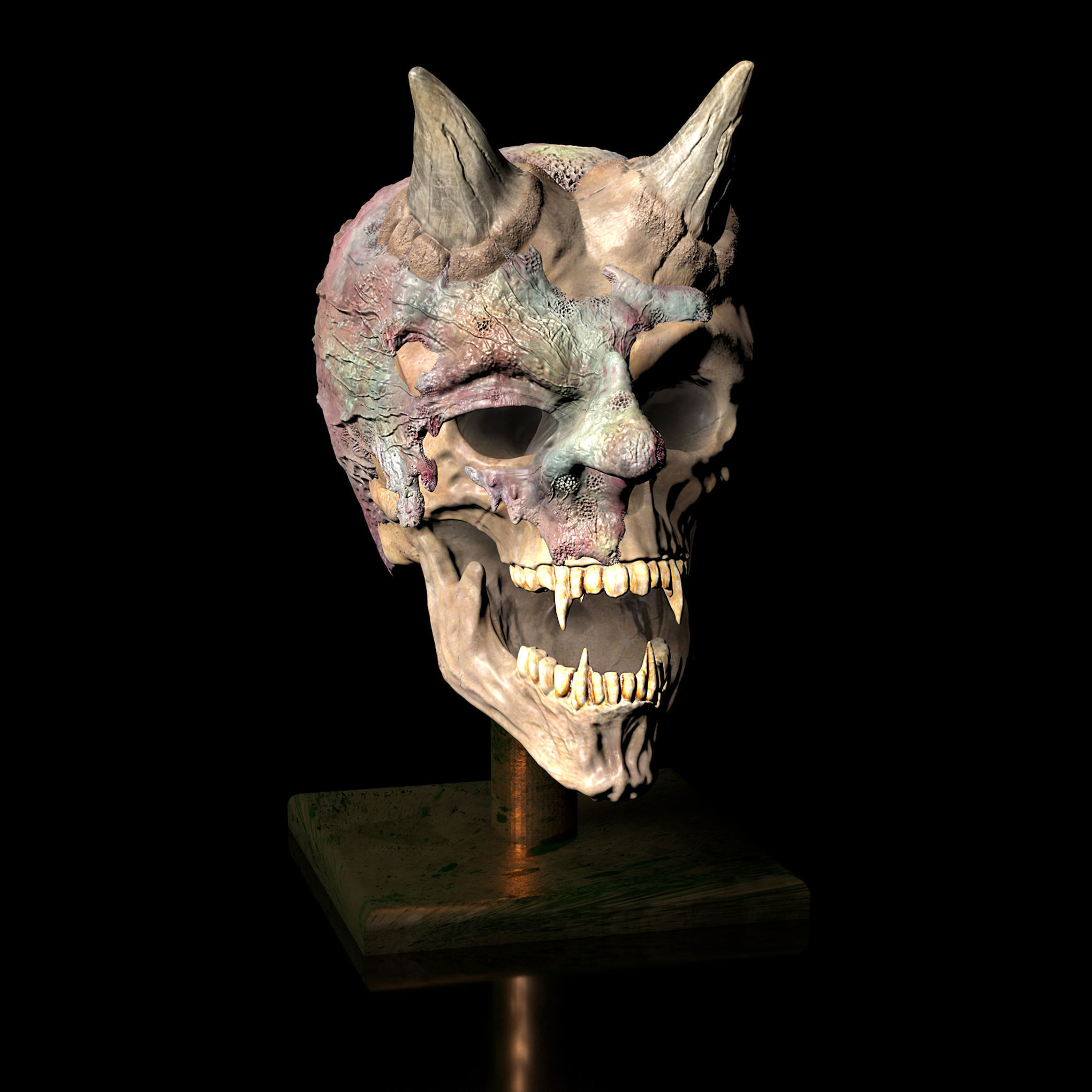 Vampire Skull - 3D print-file - High-Polygon 3D print model_7