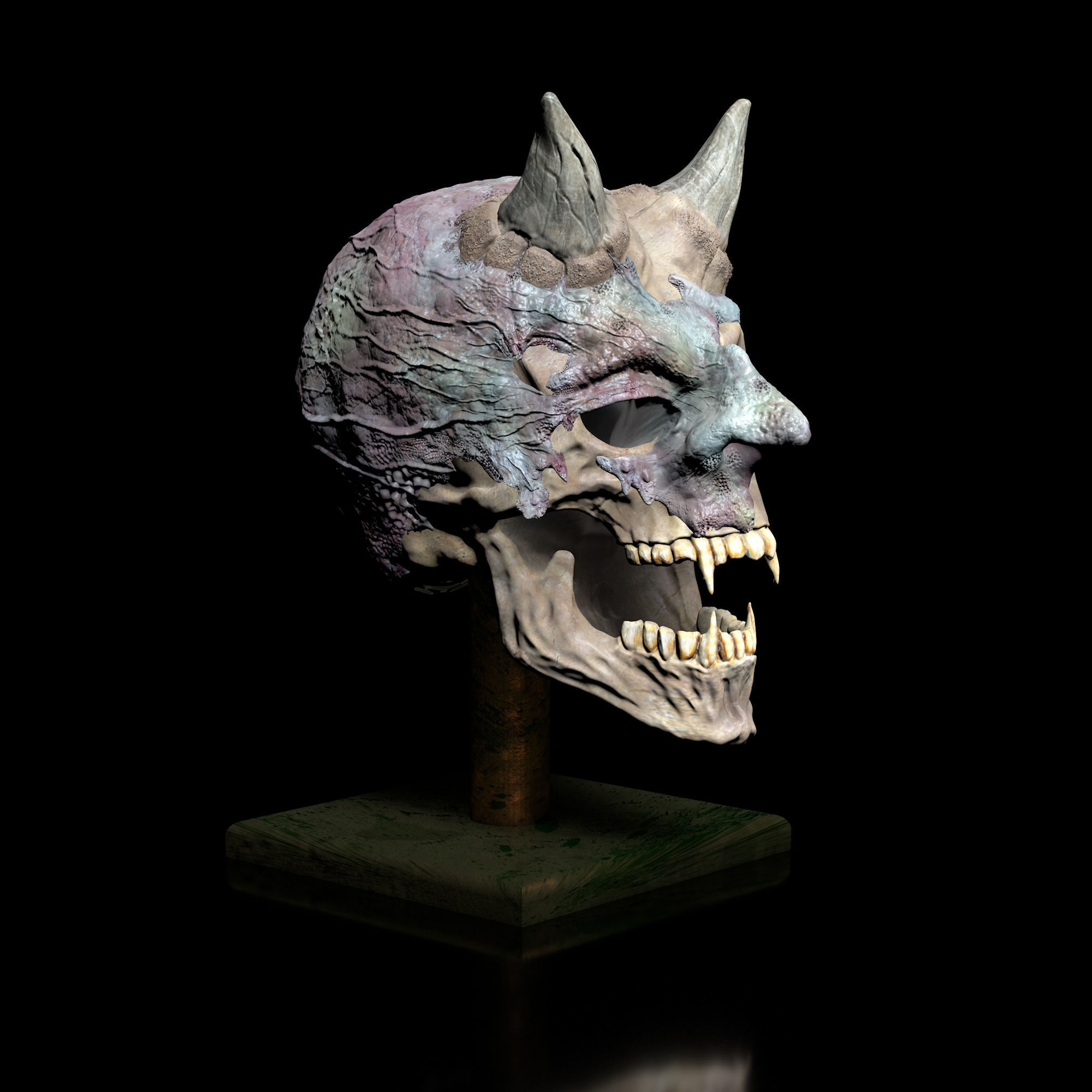 Vampire Skull - 3D print-file - High-Polygon 3D print model_14