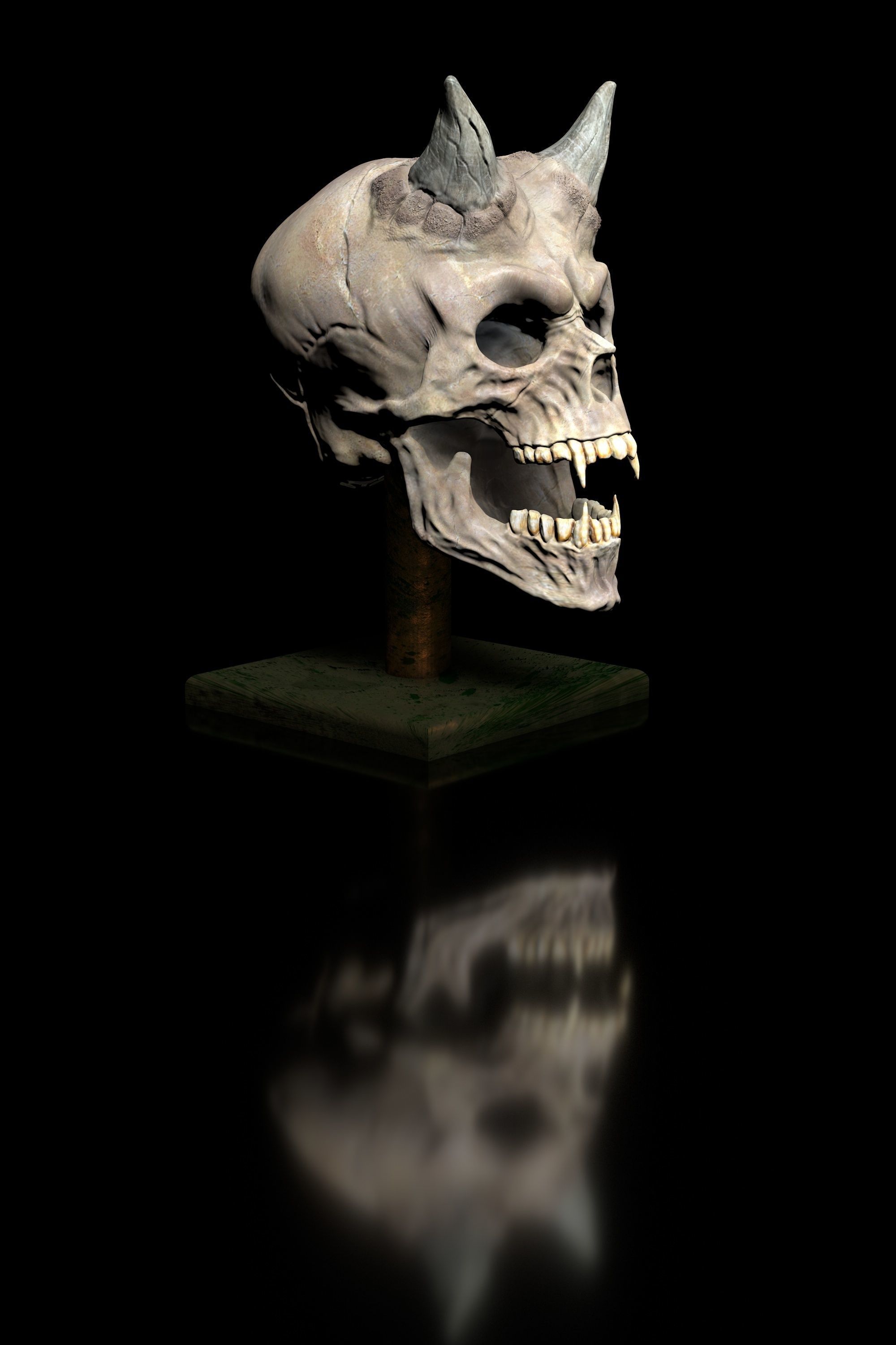 Vampire Skull - 3D print-file - High-Polygon 3D print model_13