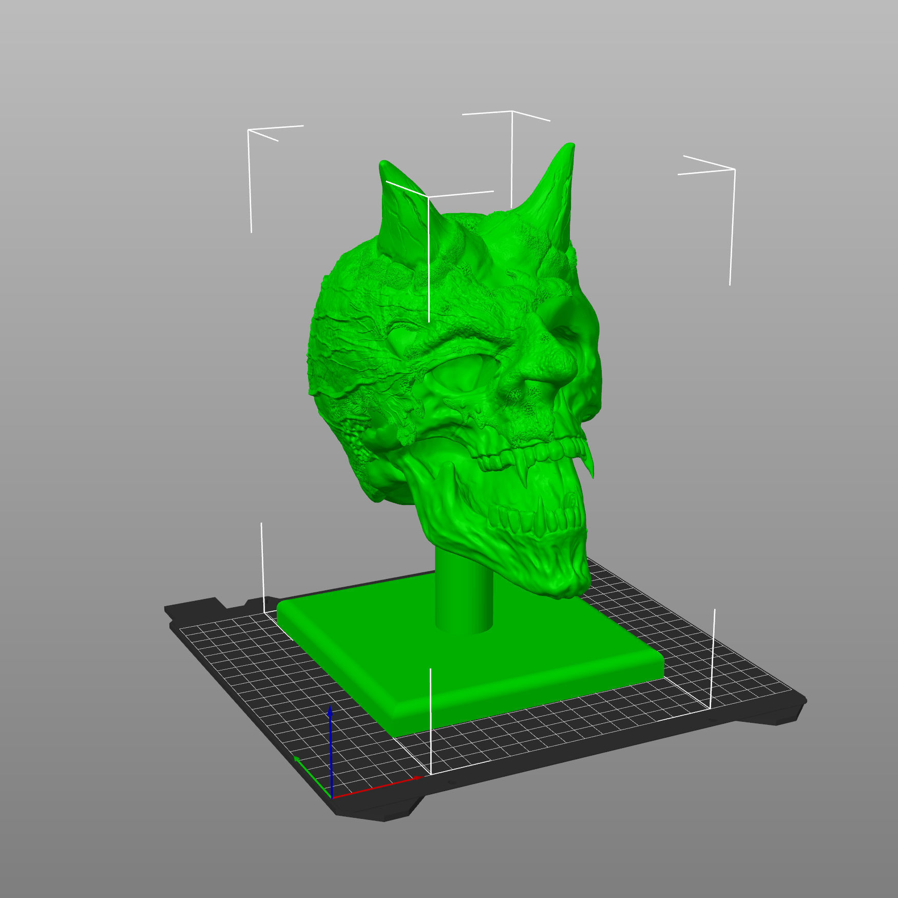 Vampire Skull - 3D print-file - High-Polygon 3D print model_4