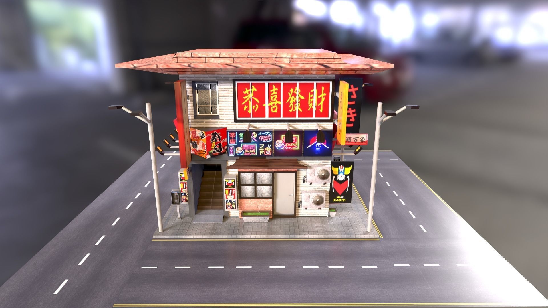 Japanese firm inspect Low-poly 3D model_1