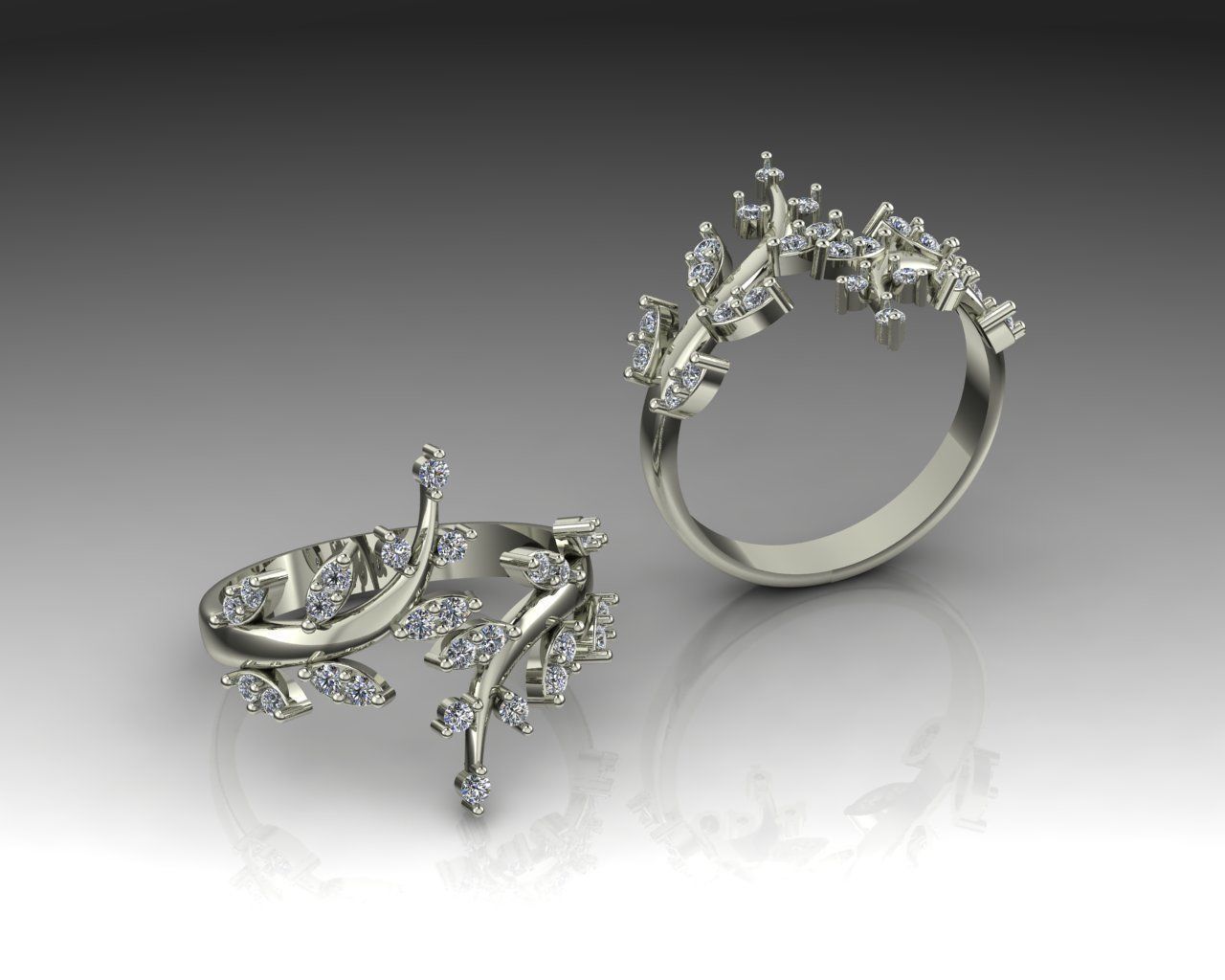 Light jewelry ring 3D print model_2