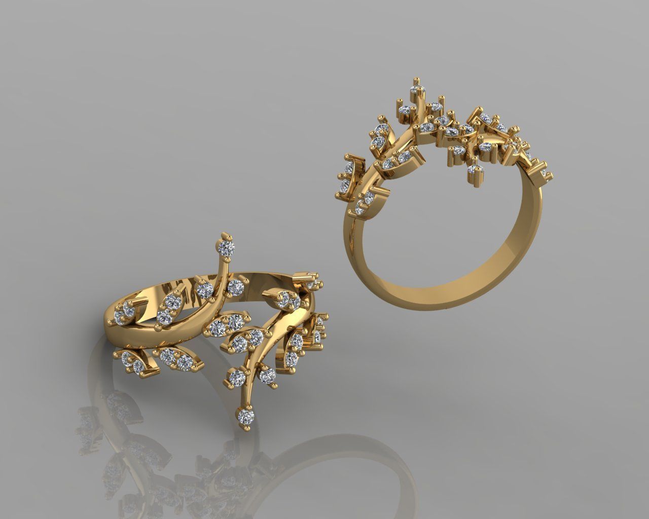 Light jewelry ring 3D print model_4