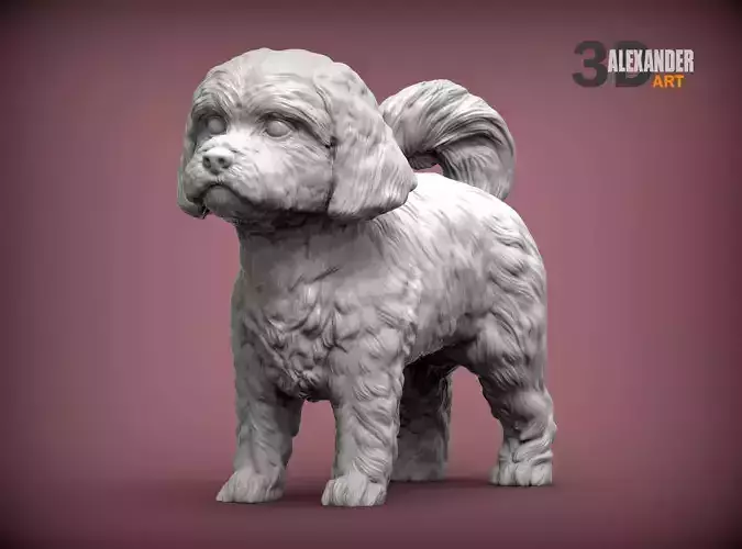 Maltese dog statue