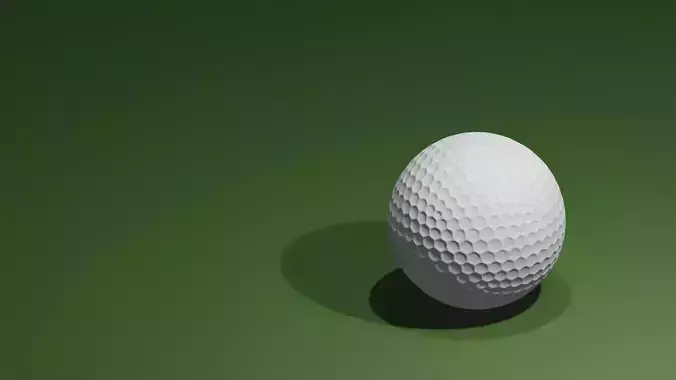 3D LOW POLY GOLF BALL  Low-poly 3D model
