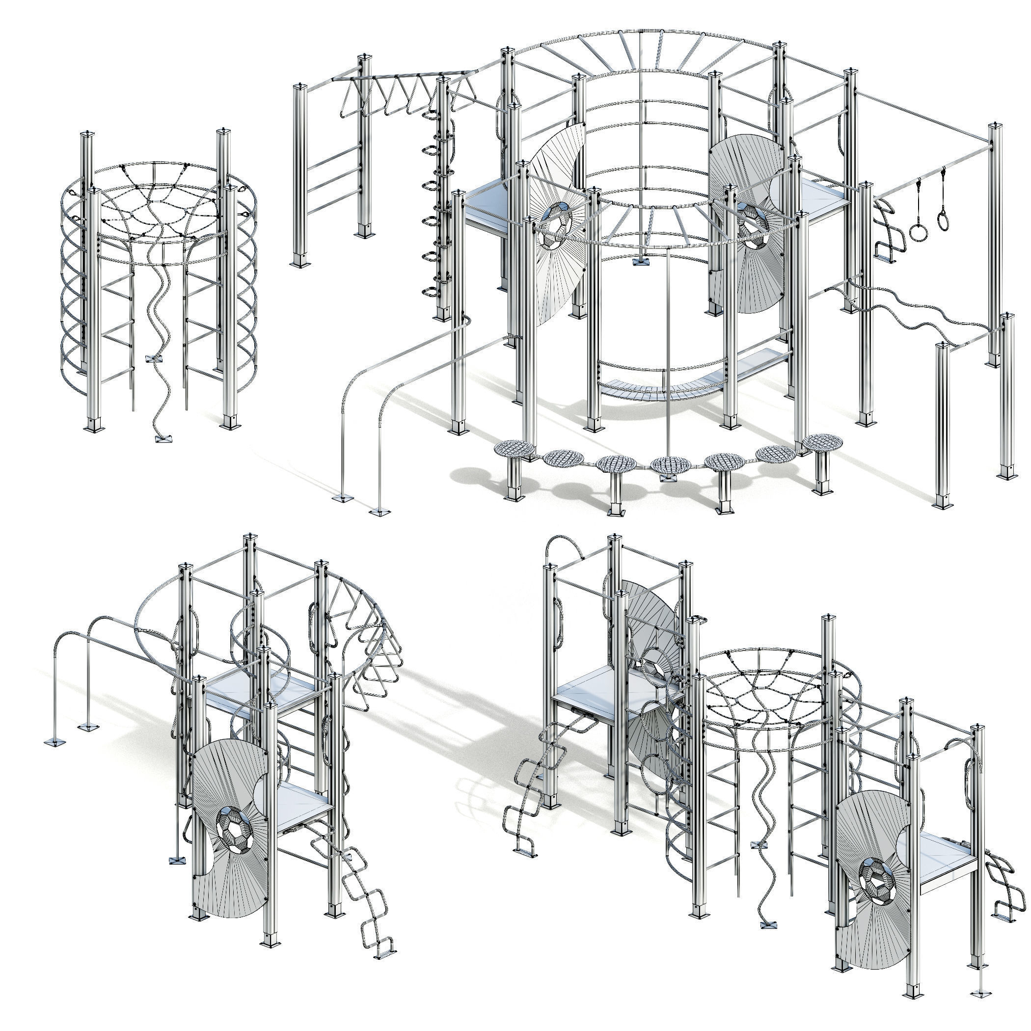 Children playground Sports ground 3D model_9