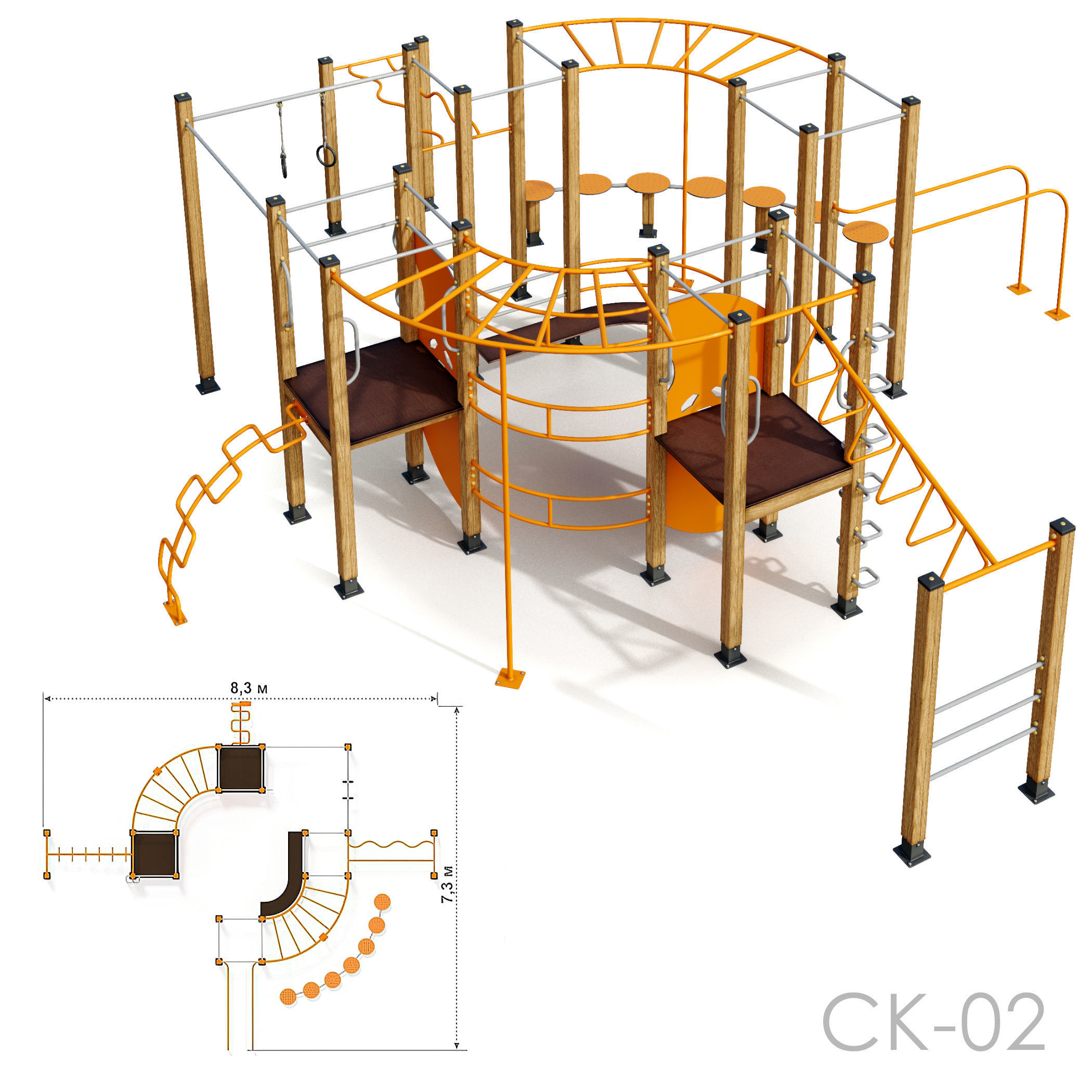 Children playground Sports ground 3D model_1