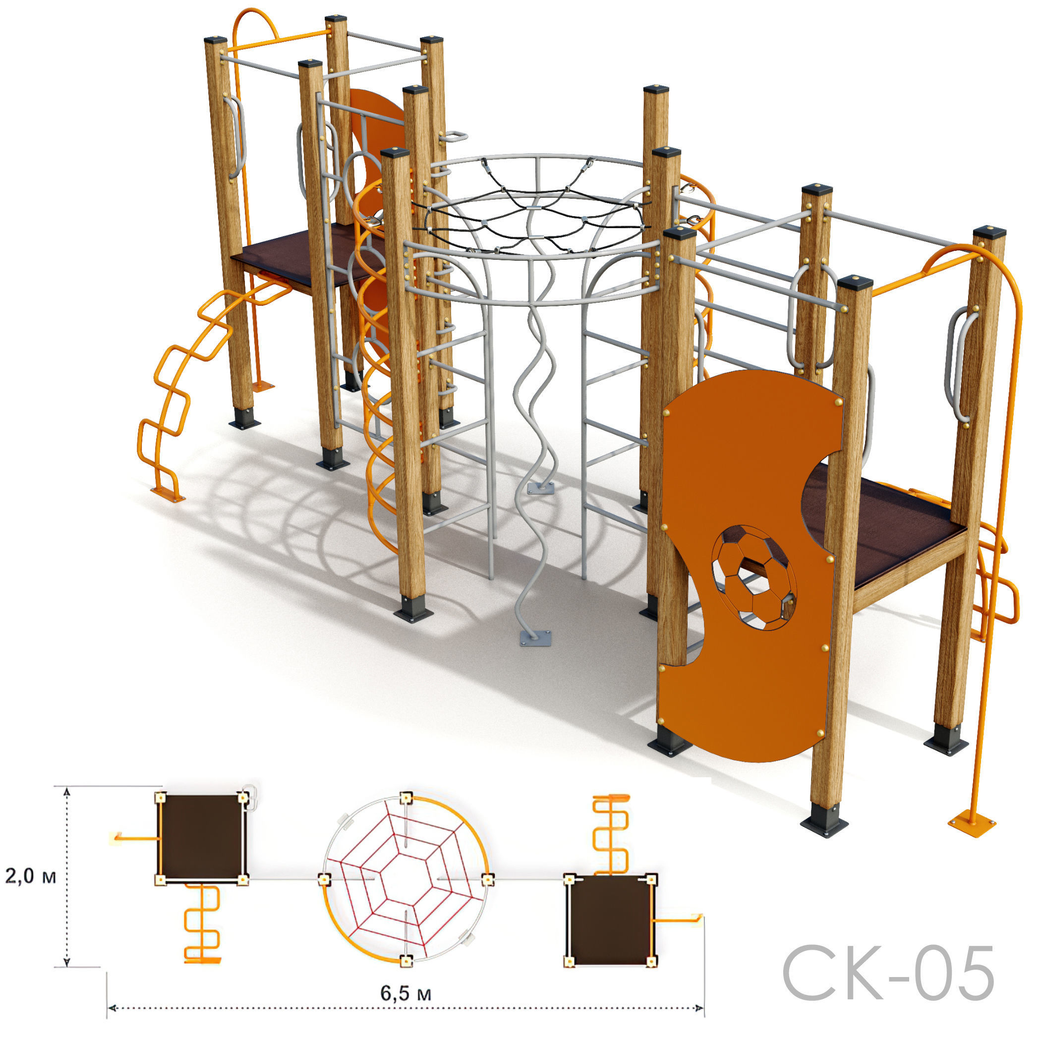 Children playground Sports ground 3D model_3