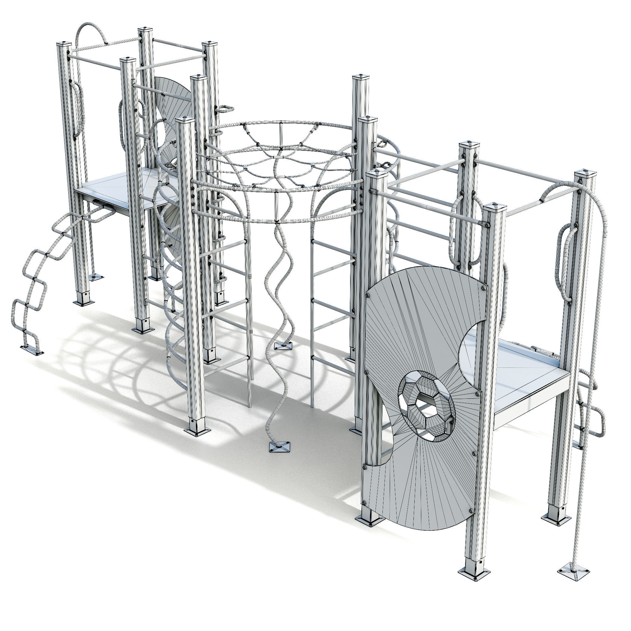 Children playground Sports ground 3D model_4