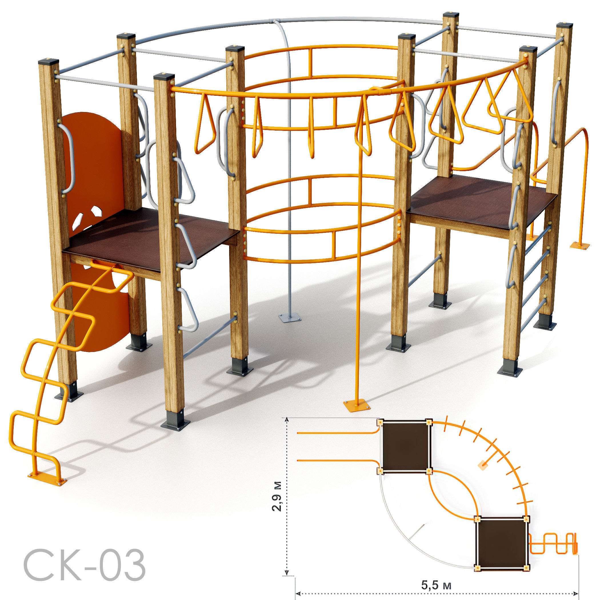 Children playground Sports ground 3D model_5