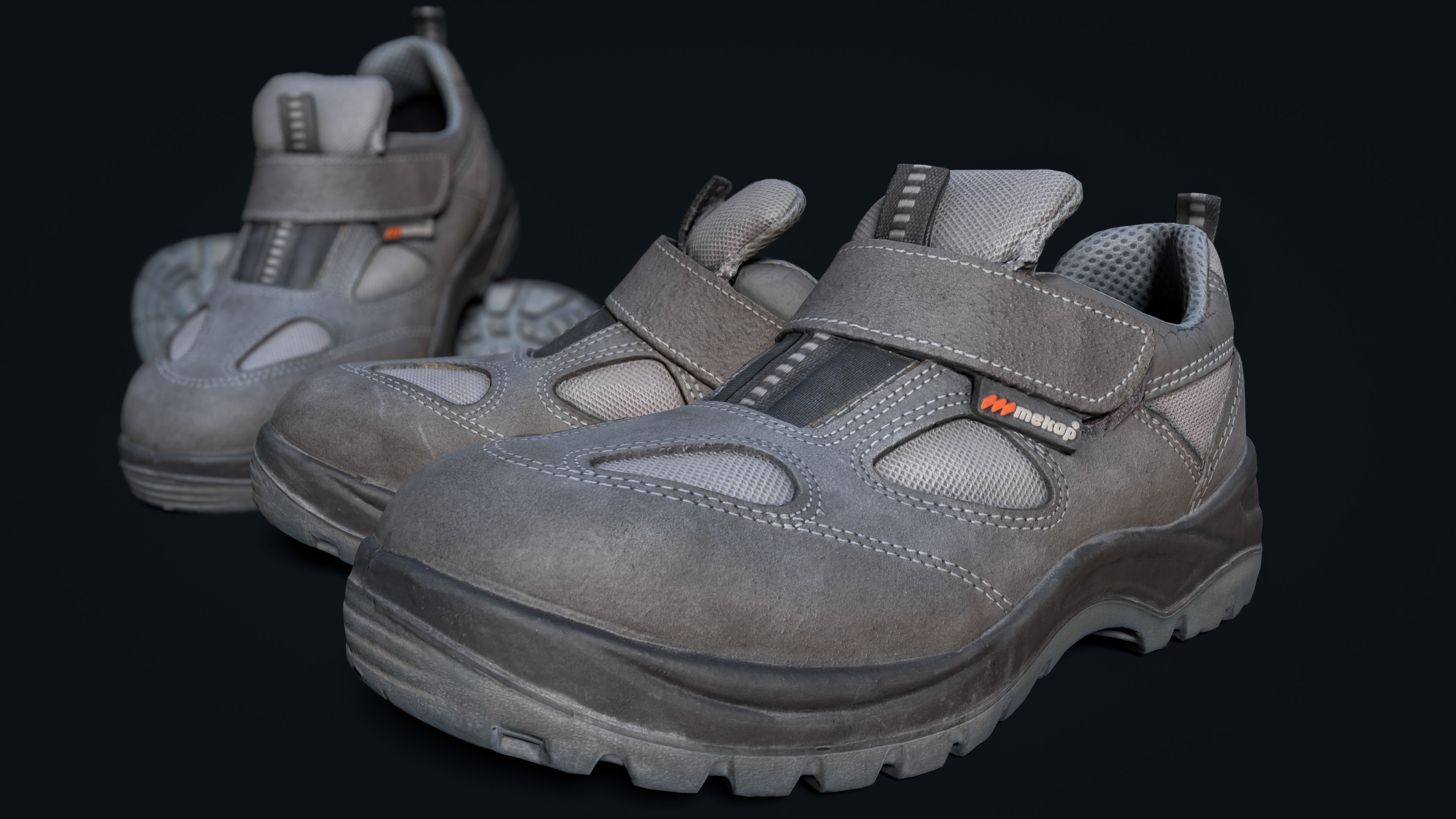 Safety Shoes Low-poly 3D model_2