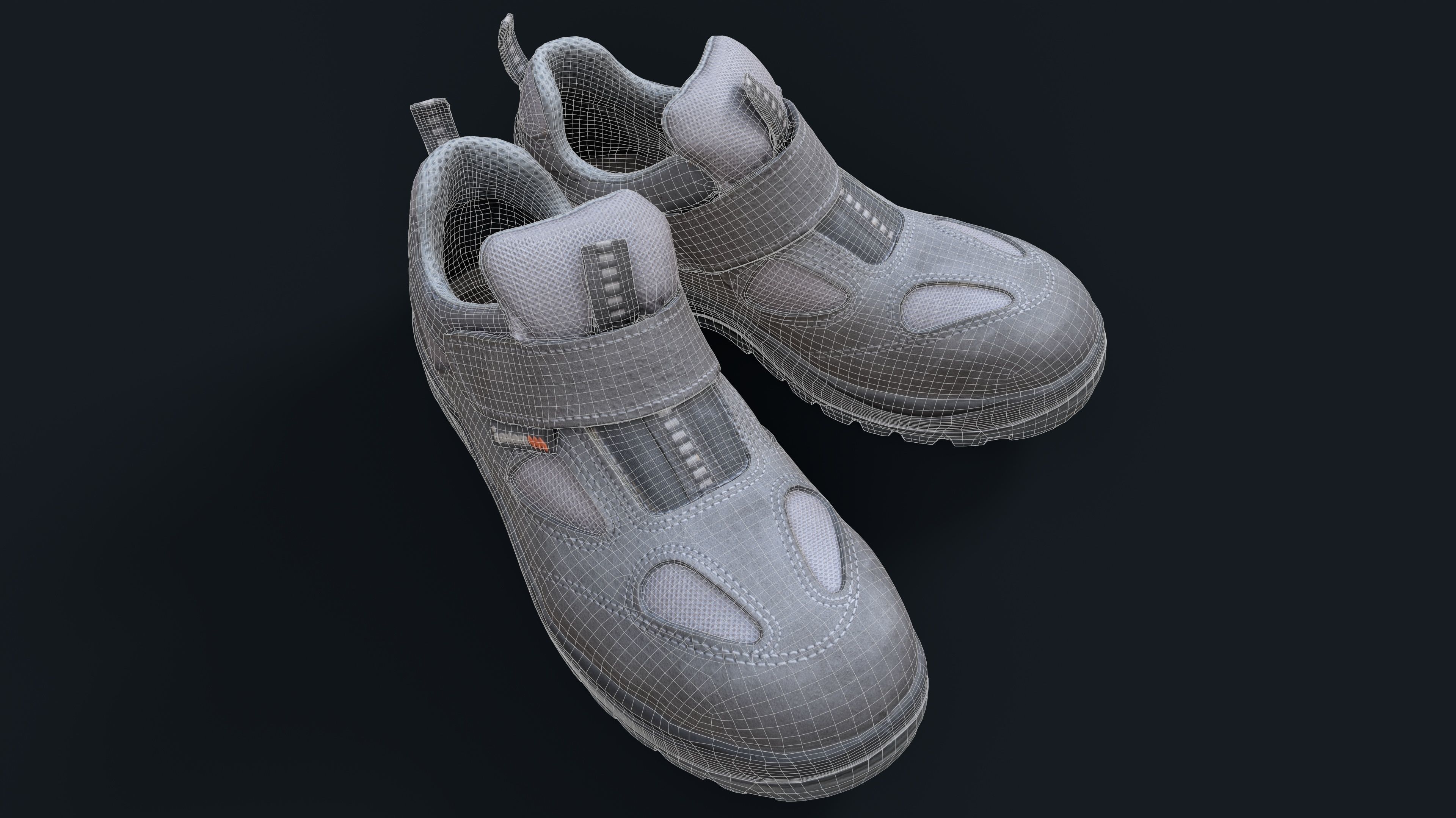 Safety Shoes Low-poly 3D model_5